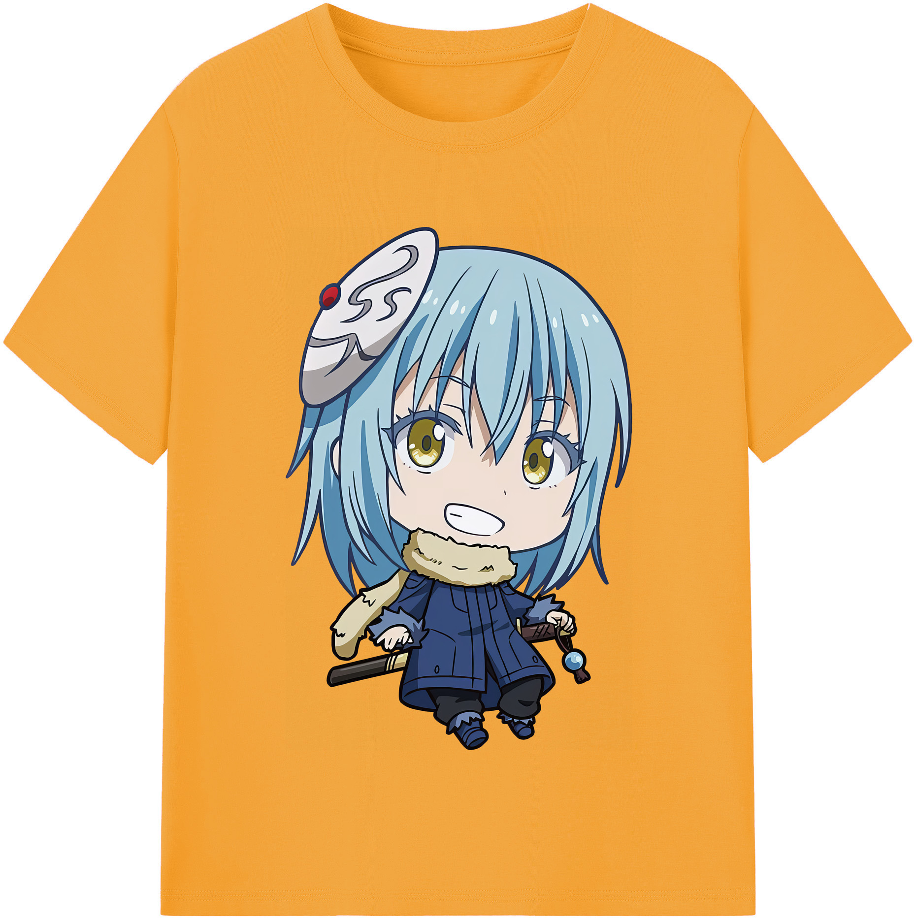 （画像用） 転スラ Regarding Reincarnated to Slime 綿100％半袖Tシャツ（フロントプリント）