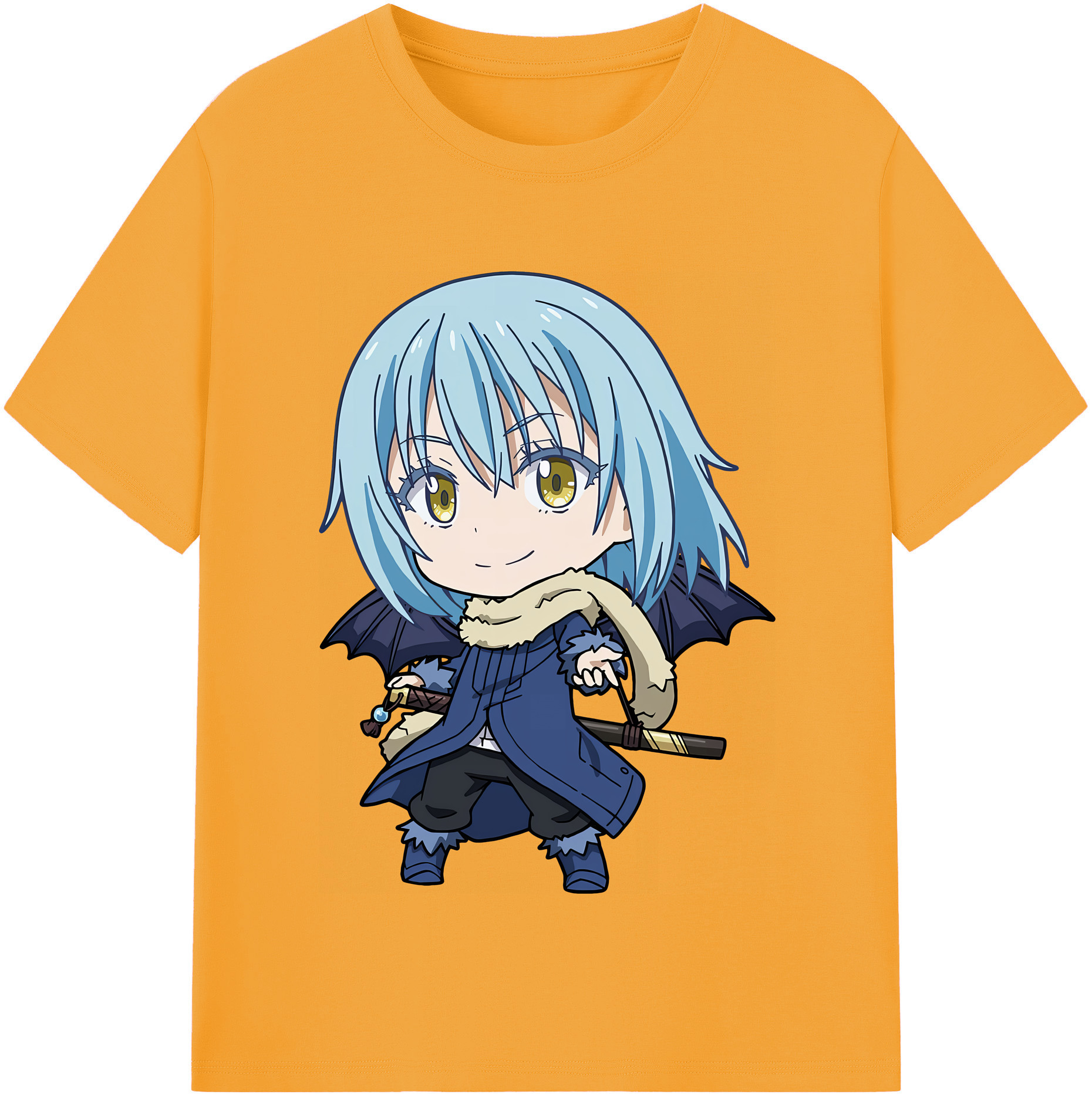 （画像用） 転スラ Regarding Reincarnated to Slime 綿100％半袖Tシャツ（フロントプリント）