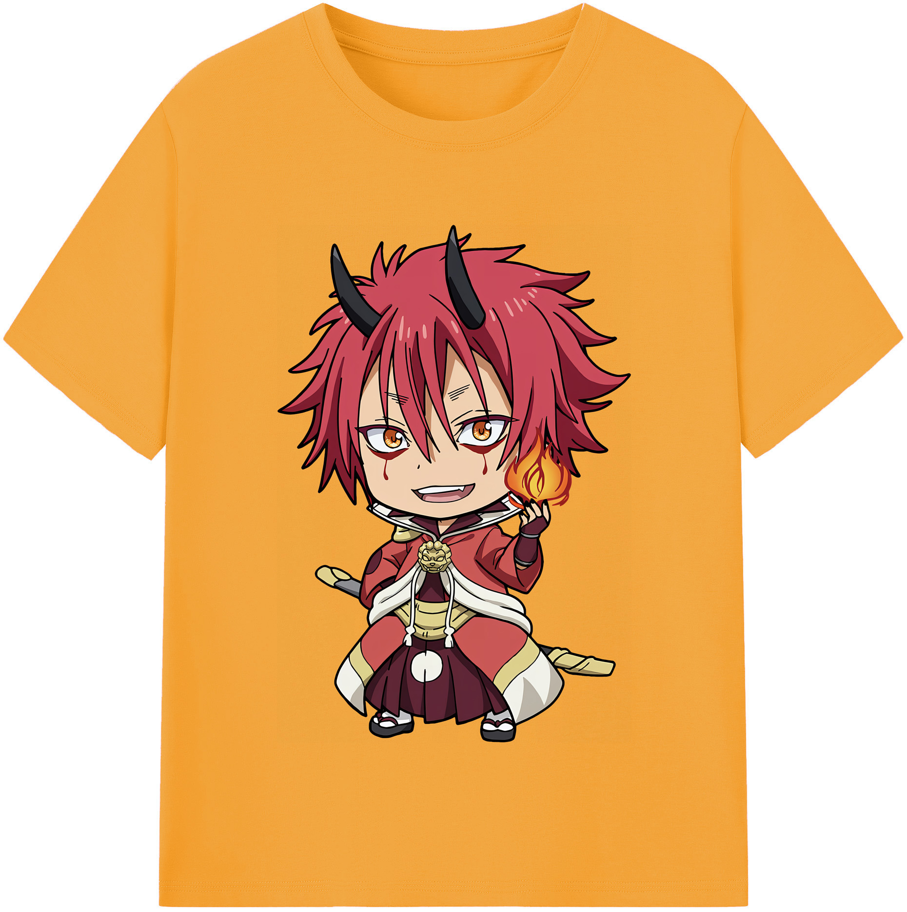 （画像用） 転スラ Regarding Reincarnated to Slime 綿100％半袖Tシャツ（フロントプリント）