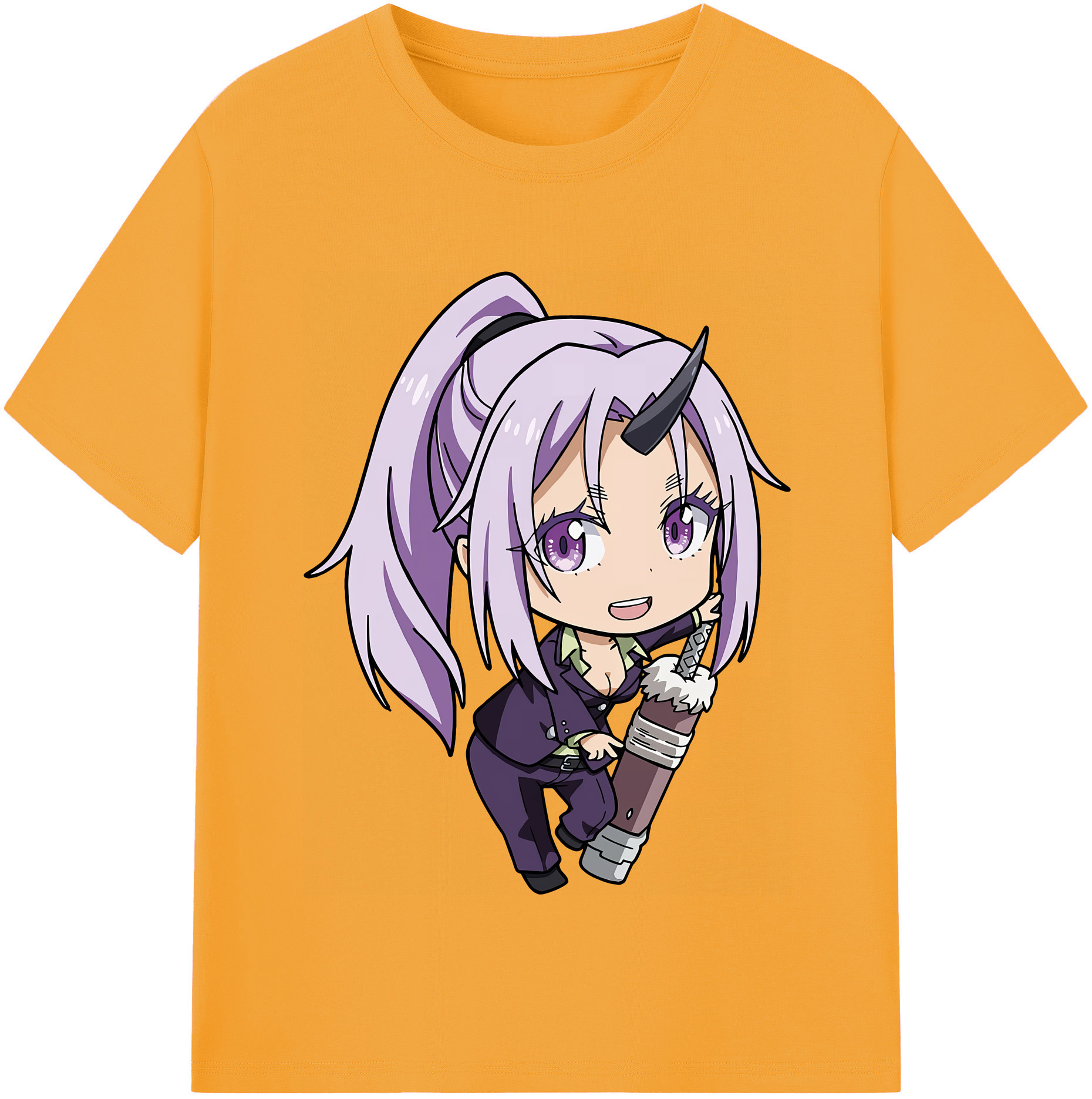 （画像用） 転スラ Regarding Reincarnated to Slime 綿100％半袖Tシャツ（フロントプリント）