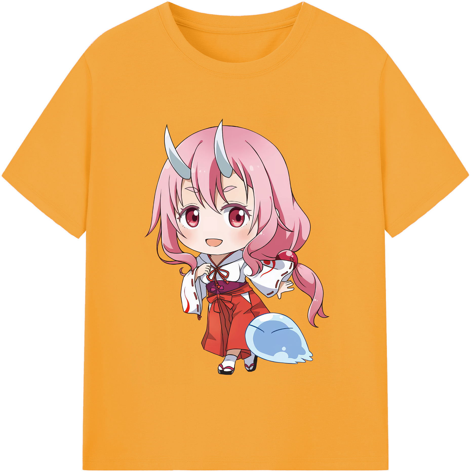 （画像用） 転スラ Regarding Reincarnated to Slime 綿100％半袖Tシャツ（フロントプリント）