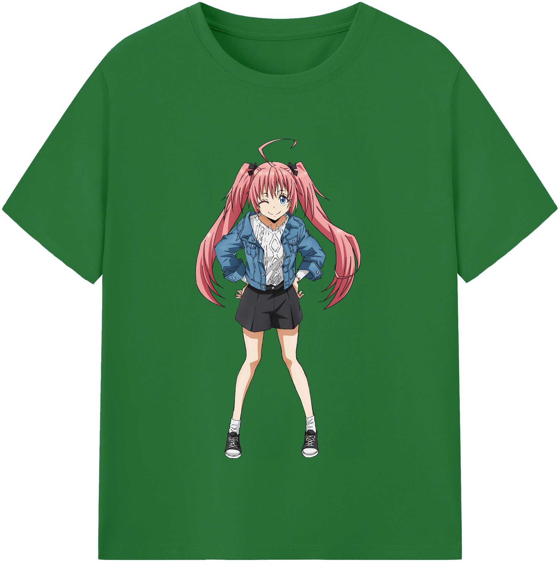 （画像用） 転スラ Regarding Reincarnated to Slime 綿100％半袖Tシャツ（フロントプリント）