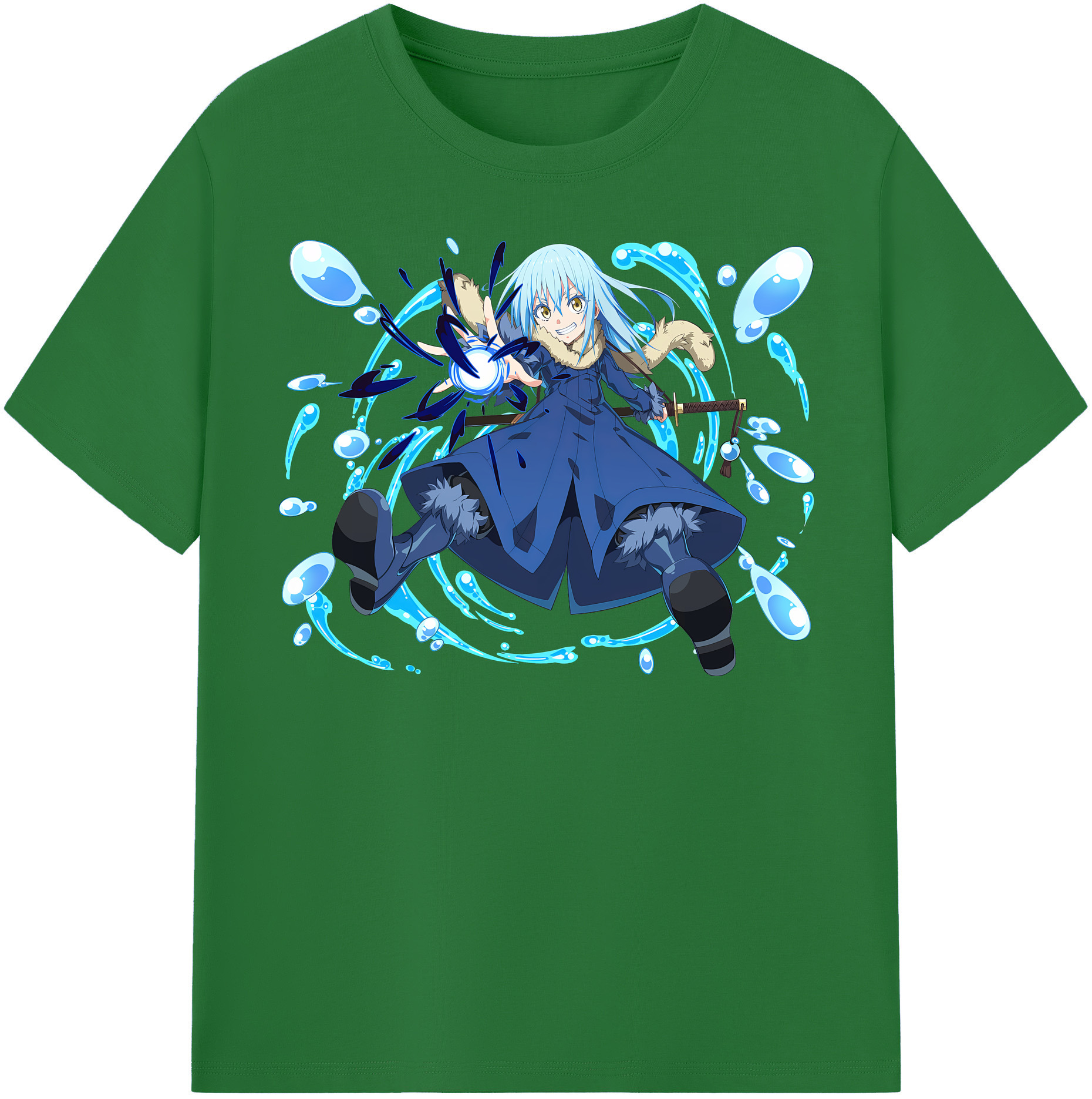 （画像用） 転スラ Regarding Reincarnated to Slime 綿100％半袖Tシャツ（フロントプリント）