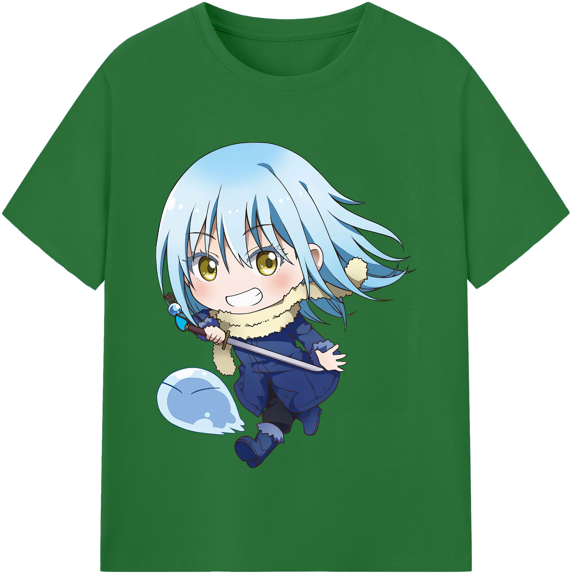 （画像用） 転スラ Regarding Reincarnated to Slime 綿100％半袖Tシャツ（フロントプリント）