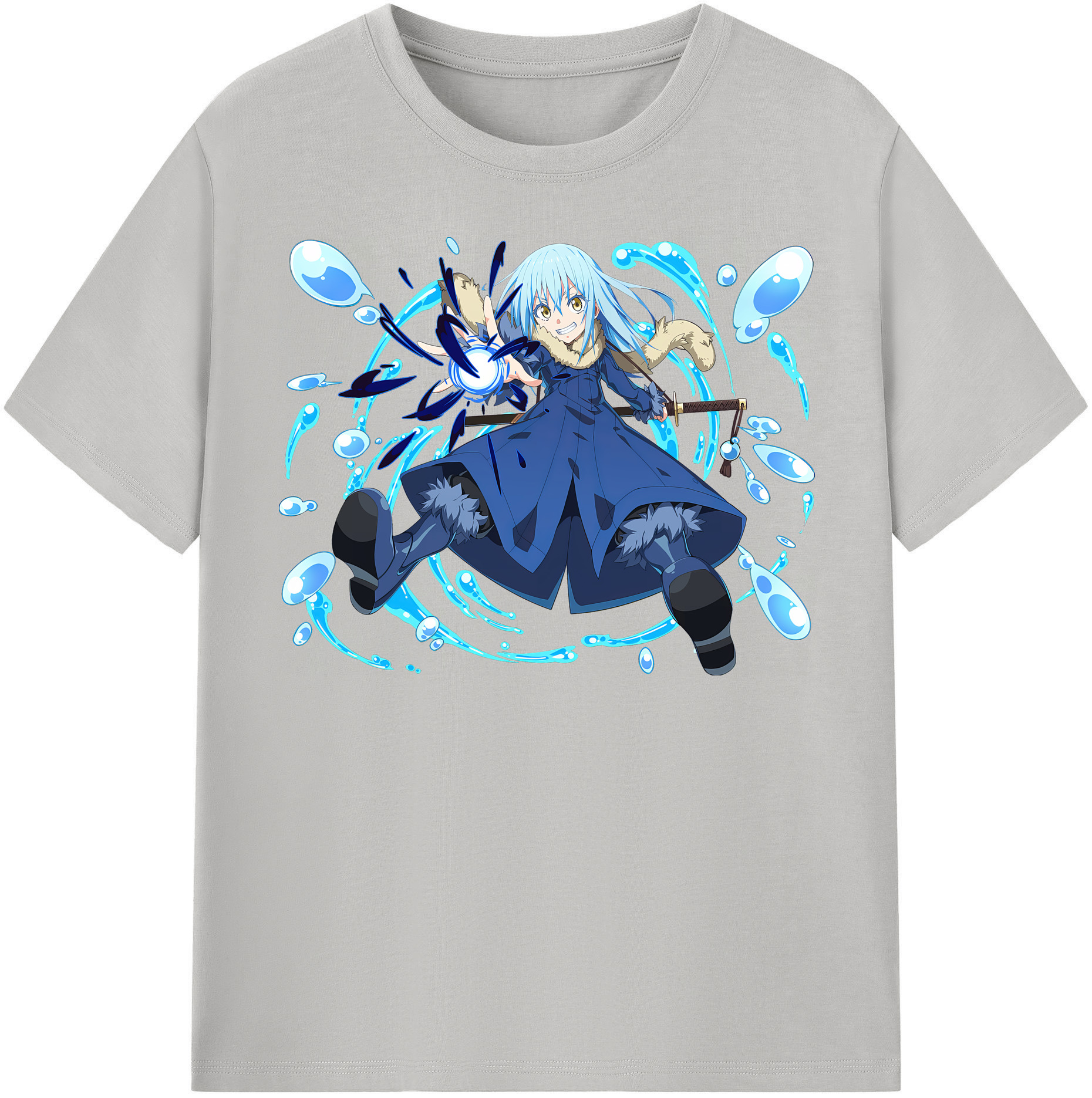 （画像用） 転スラ Regarding Reincarnated to Slime 綿100％半袖Tシャツ（フロントプリント）