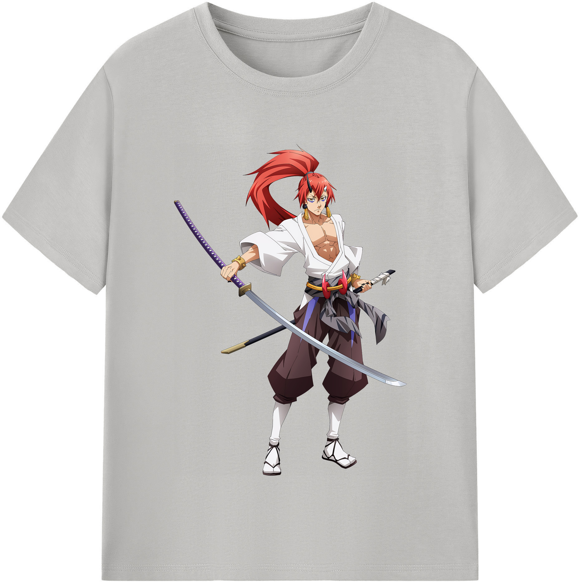 （画像用） 転スラ Regarding Reincarnated to Slime 綿100％半袖Tシャツ（フロントプリント）