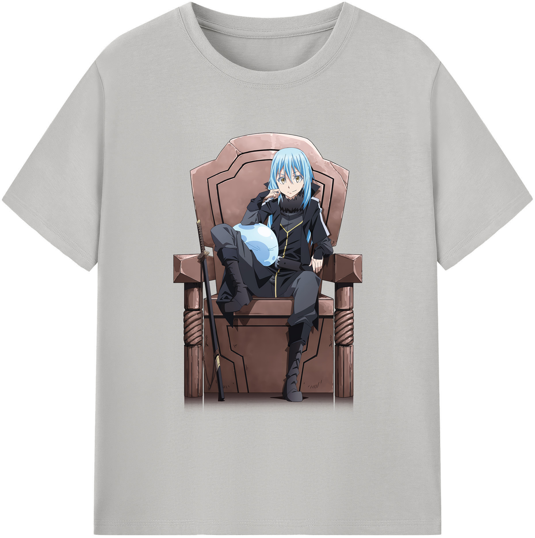 （画像用） 転スラ Regarding Reincarnated to Slime 綿100％半袖Tシャツ（フロントプリント）