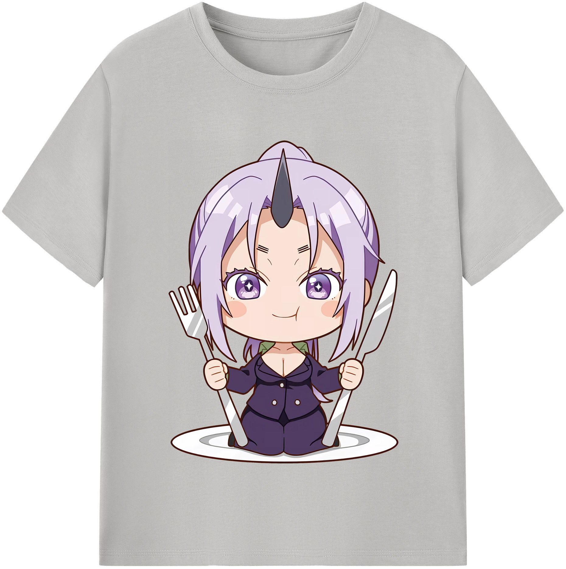 （画像用） 転スラ Regarding Reincarnated to Slime 綿100％半袖Tシャツ（フロントプリント）