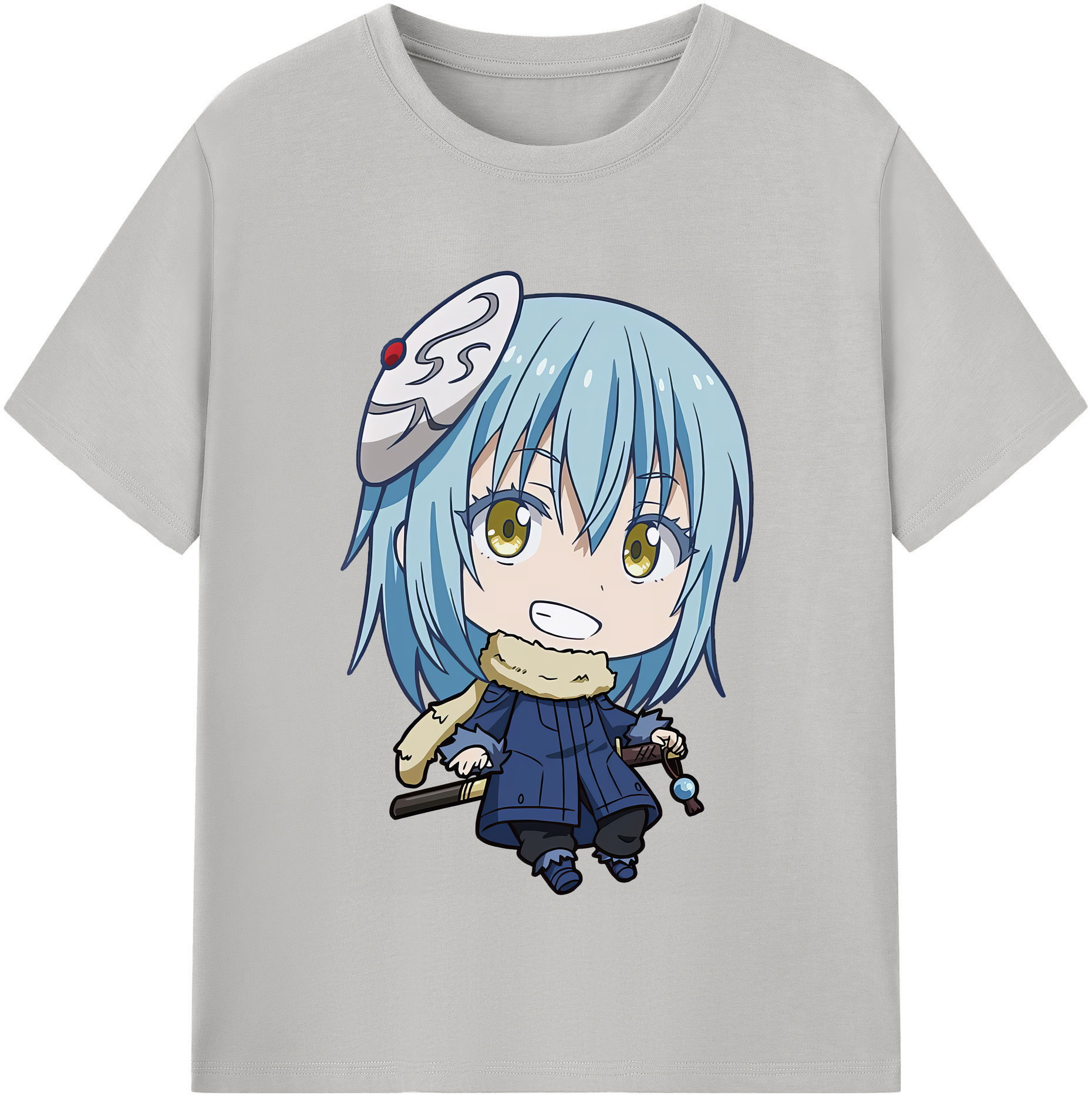 （画像用） 転スラ Regarding Reincarnated to Slime 綿100％半袖Tシャツ（フロントプリント）