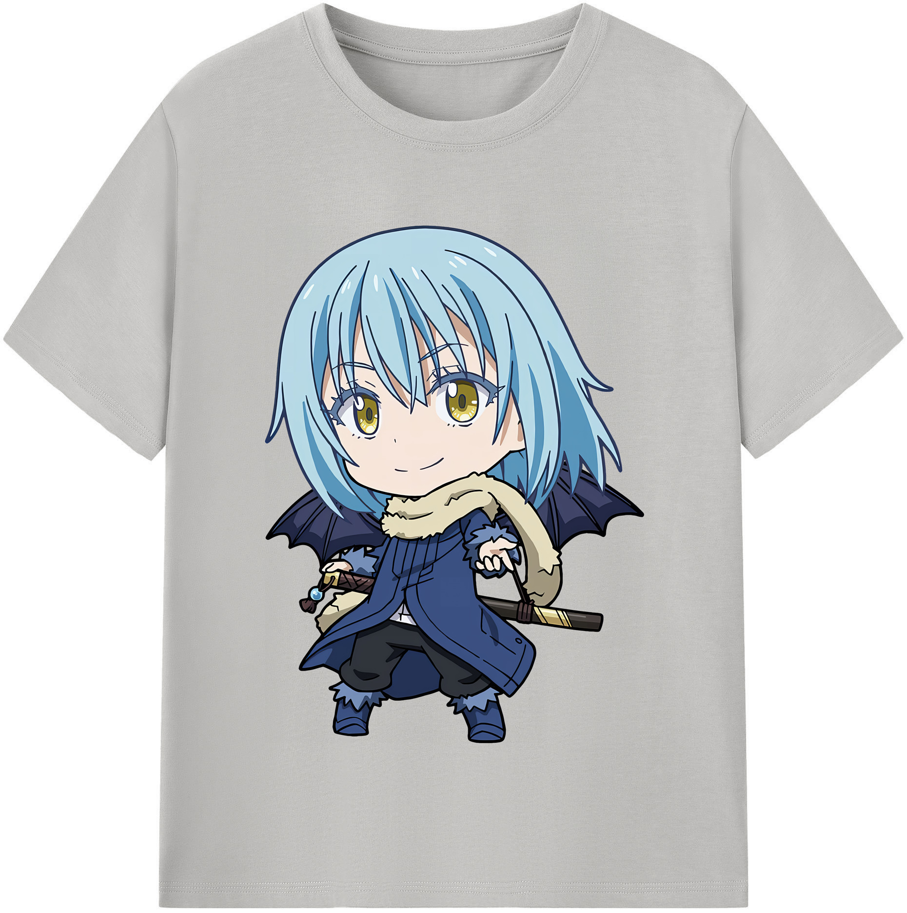 （画像用） 転スラ Regarding Reincarnated to Slime 綿100％半袖Tシャツ（フロントプリント）