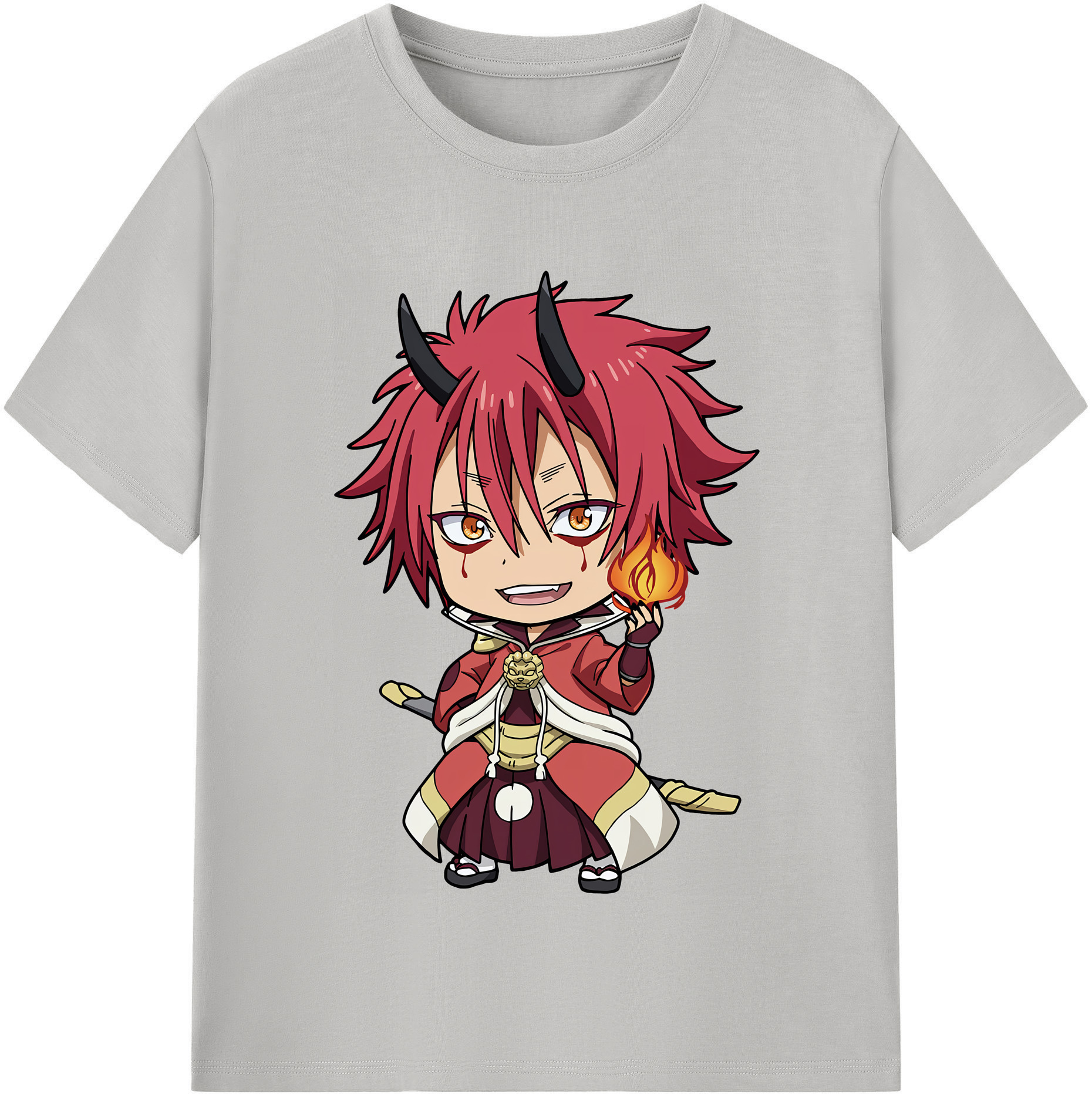 （画像用） 転スラ Regarding Reincarnated to Slime 綿100％半袖Tシャツ（フロントプリント）