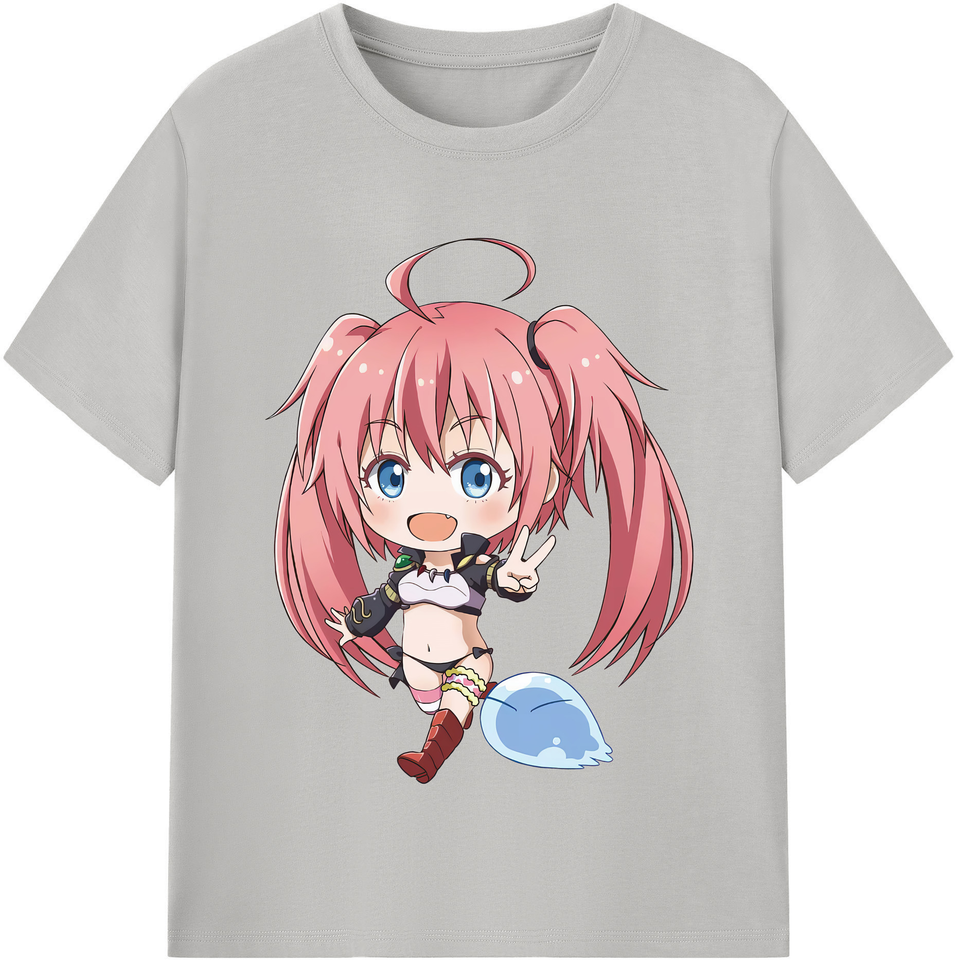 （画像用） 転スラ Regarding Reincarnated to Slime 綿100％半袖Tシャツ（フロントプリント）