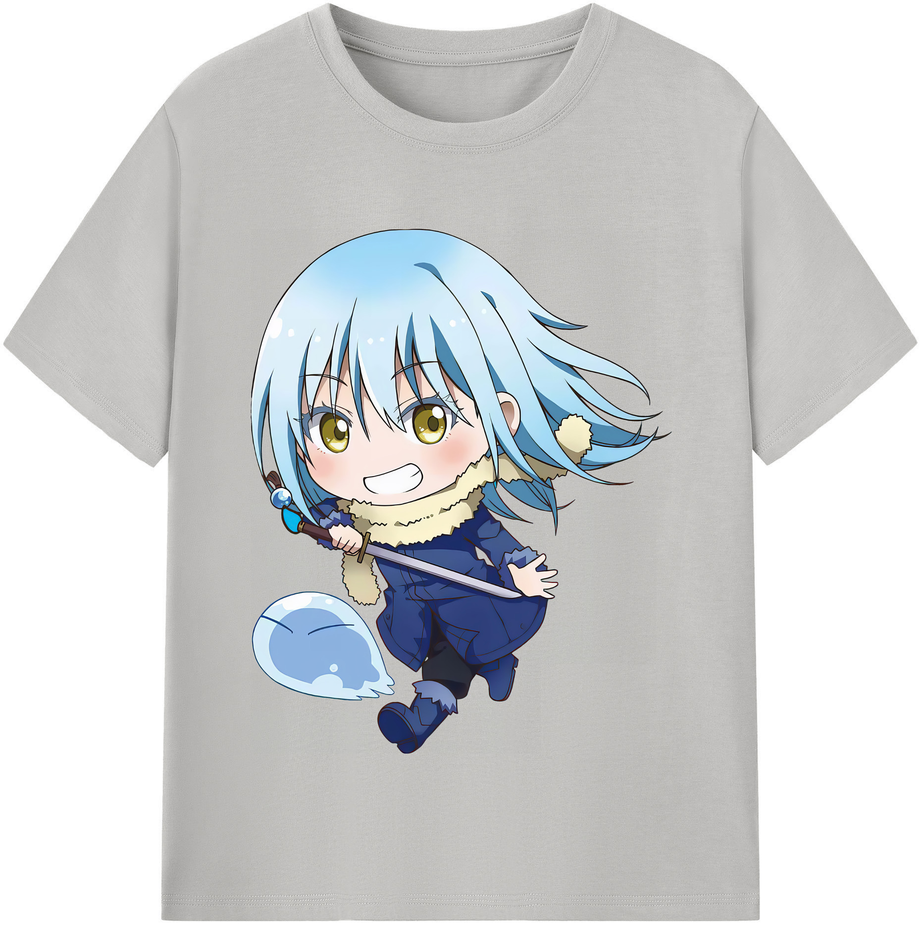 （画像用） 転スラ Regarding Reincarnated to Slime 綿100％半袖Tシャツ（フロントプリント）