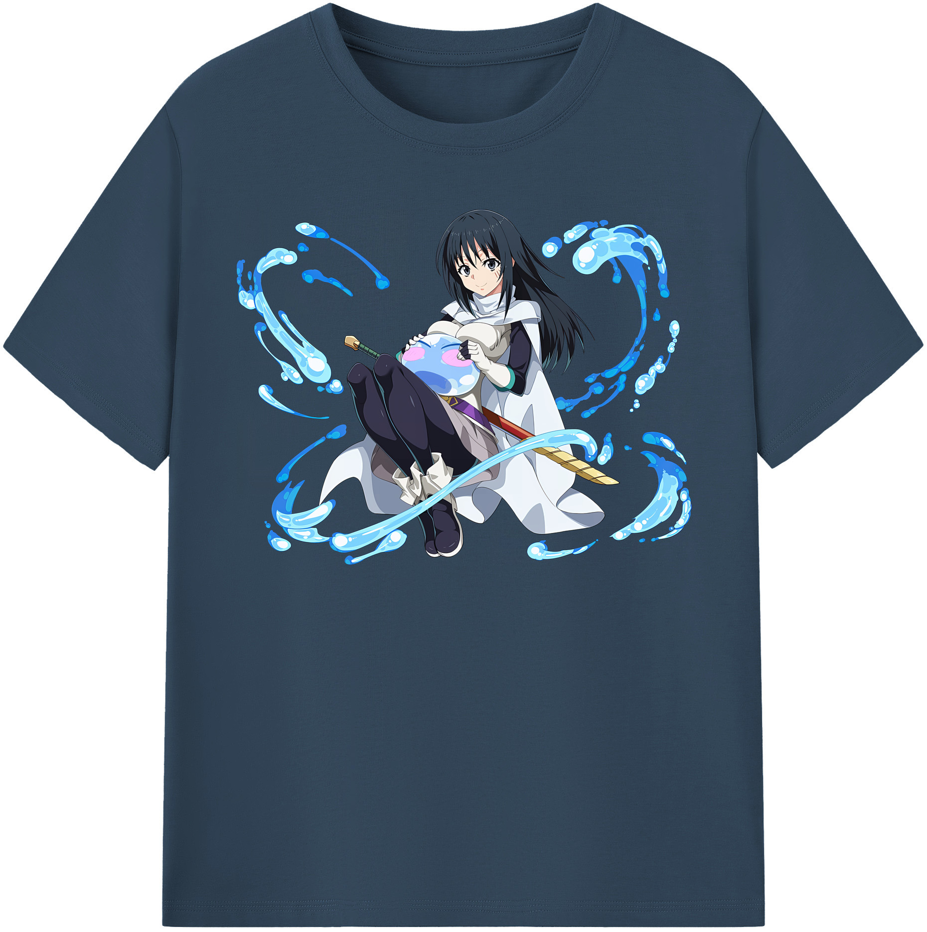 （画像用） 転スラ Regarding Reincarnated to Slime 綿100％半袖Tシャツ（フロントプリント）
