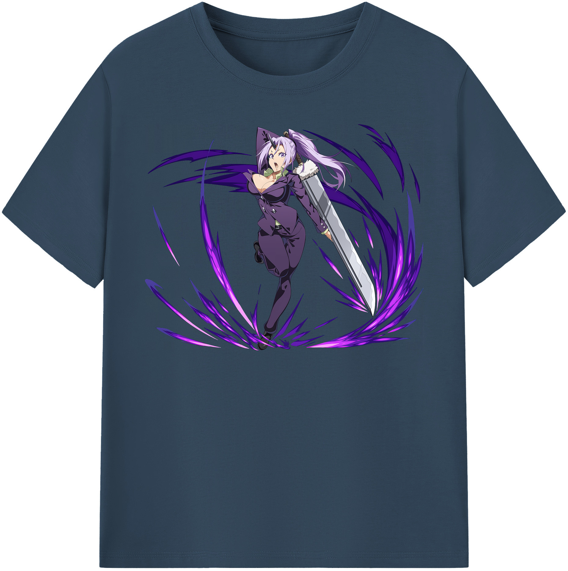 （画像用） 転スラ Regarding Reincarnated to Slime 綿100％半袖Tシャツ（フロントプリント）