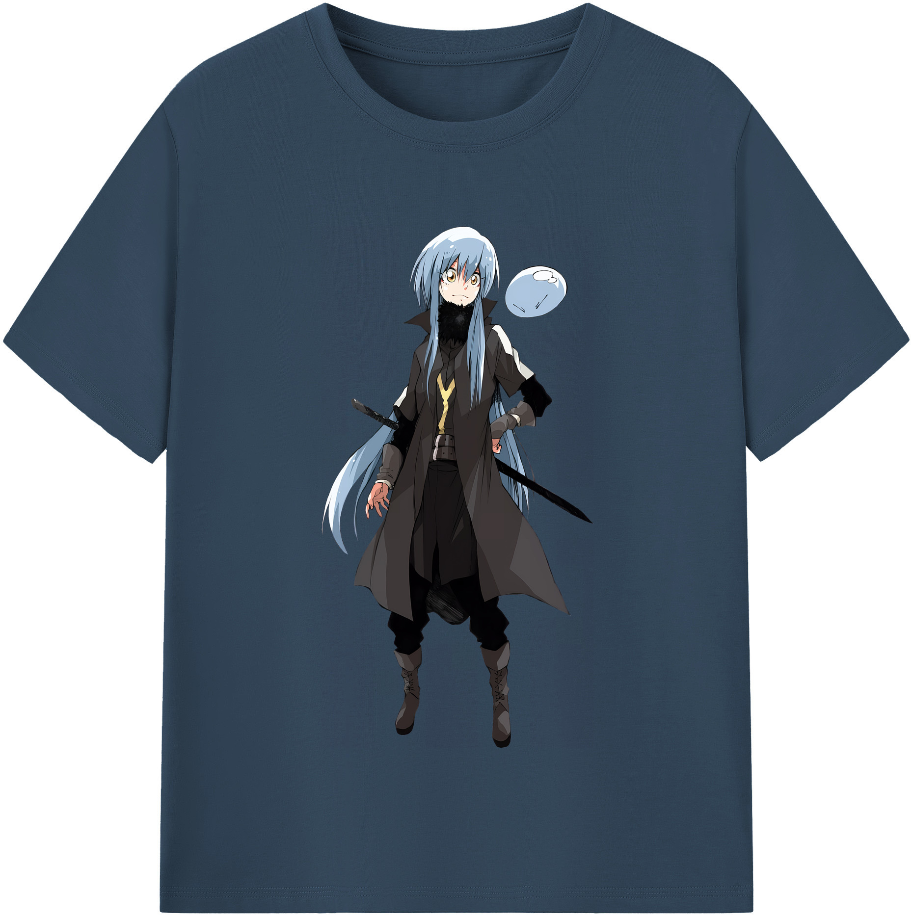 （画像用） 転スラ Regarding Reincarnated to Slime 綿100％半袖Tシャツ（フロントプリント）