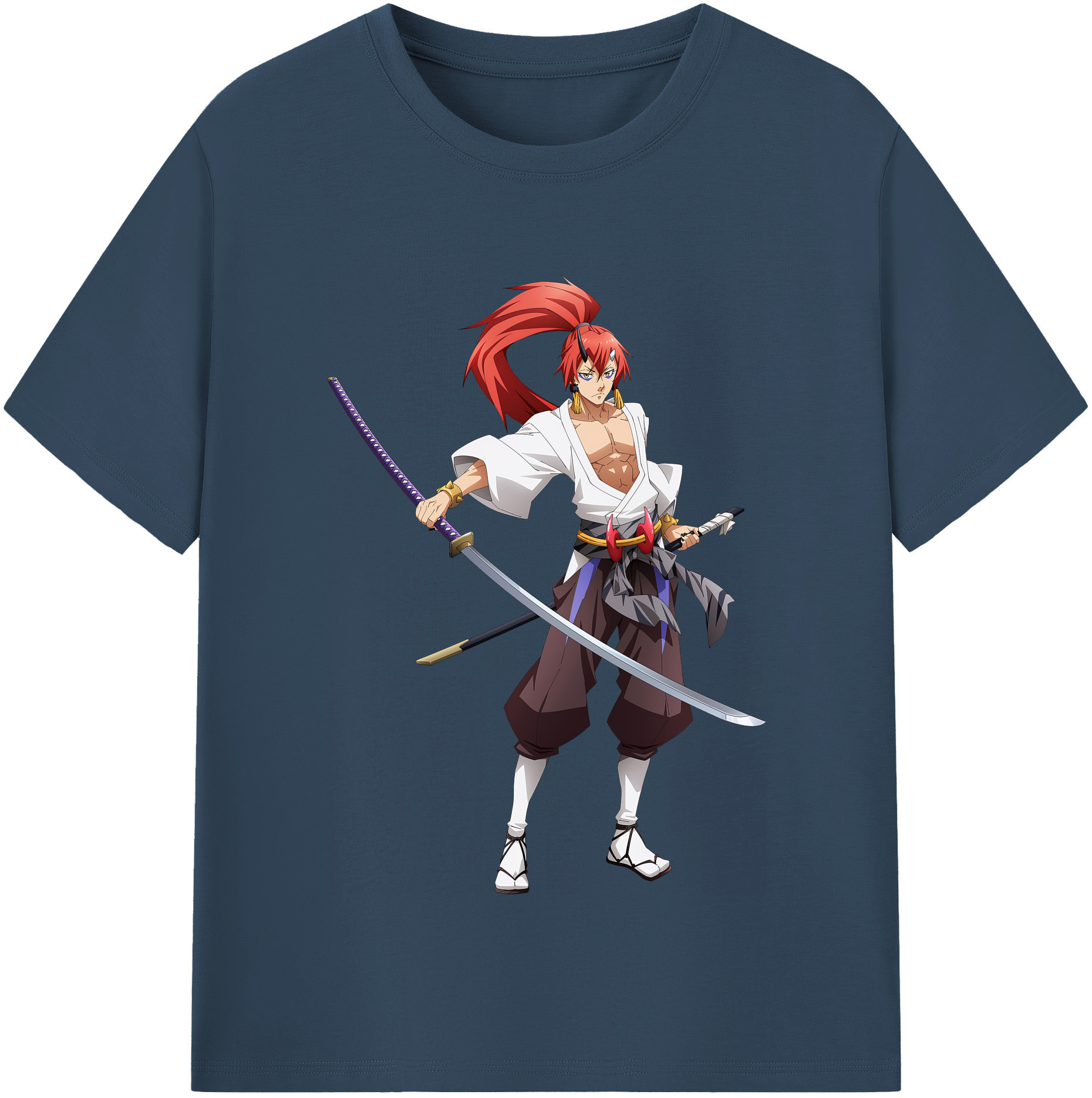 （画像用） 転スラ Regarding Reincarnated to Slime 綿100％半袖Tシャツ（フロントプリント）