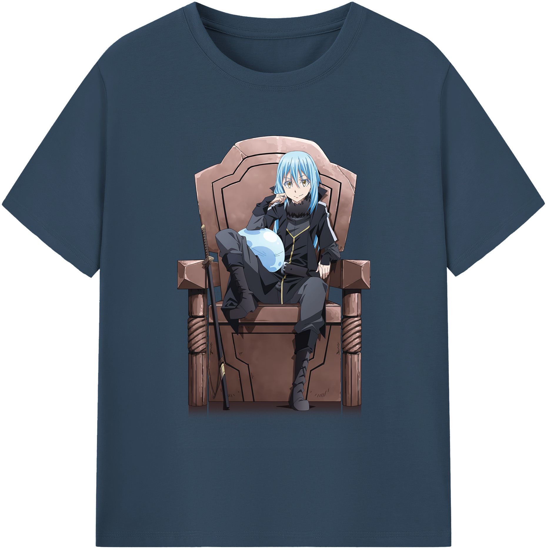 （画像用） 転スラ Regarding Reincarnated to Slime 綿100％半袖Tシャツ（フロントプリント）