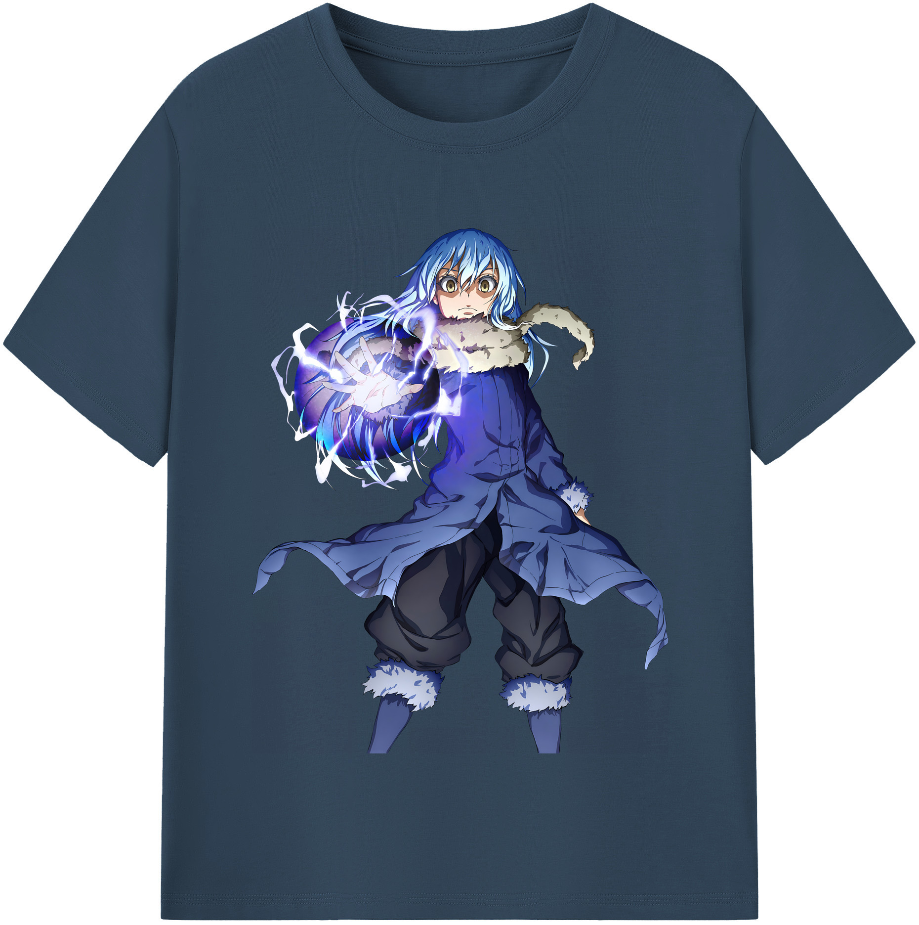 （画像用） 転スラ Regarding Reincarnated to Slime 綿100％半袖Tシャツ（フロントプリント）