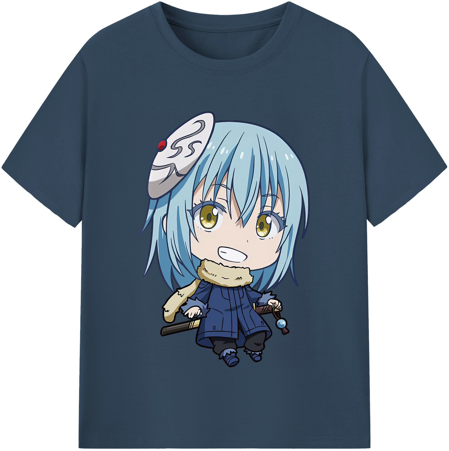 （画像用） 転スラ Regarding Reincarnated to Slime 綿100％半袖Tシャツ（フロントプリント）