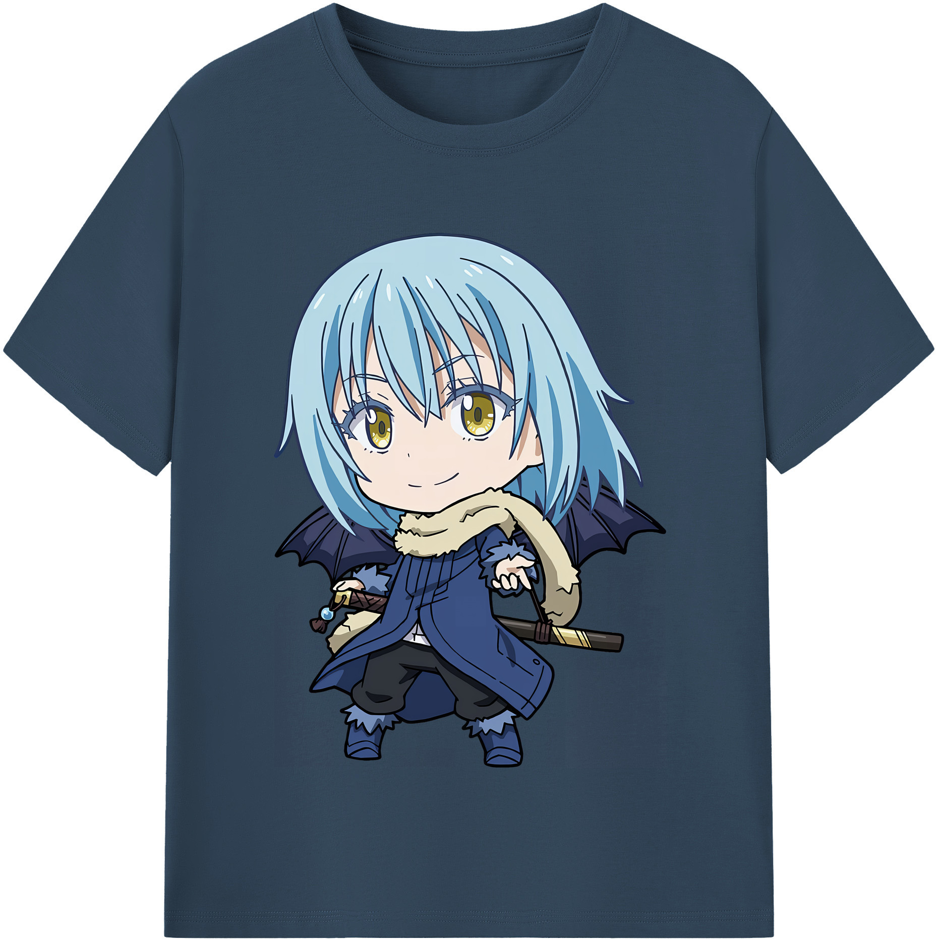 （画像用） 転スラ Regarding Reincarnated to Slime 綿100％半袖Tシャツ（フロントプリント）