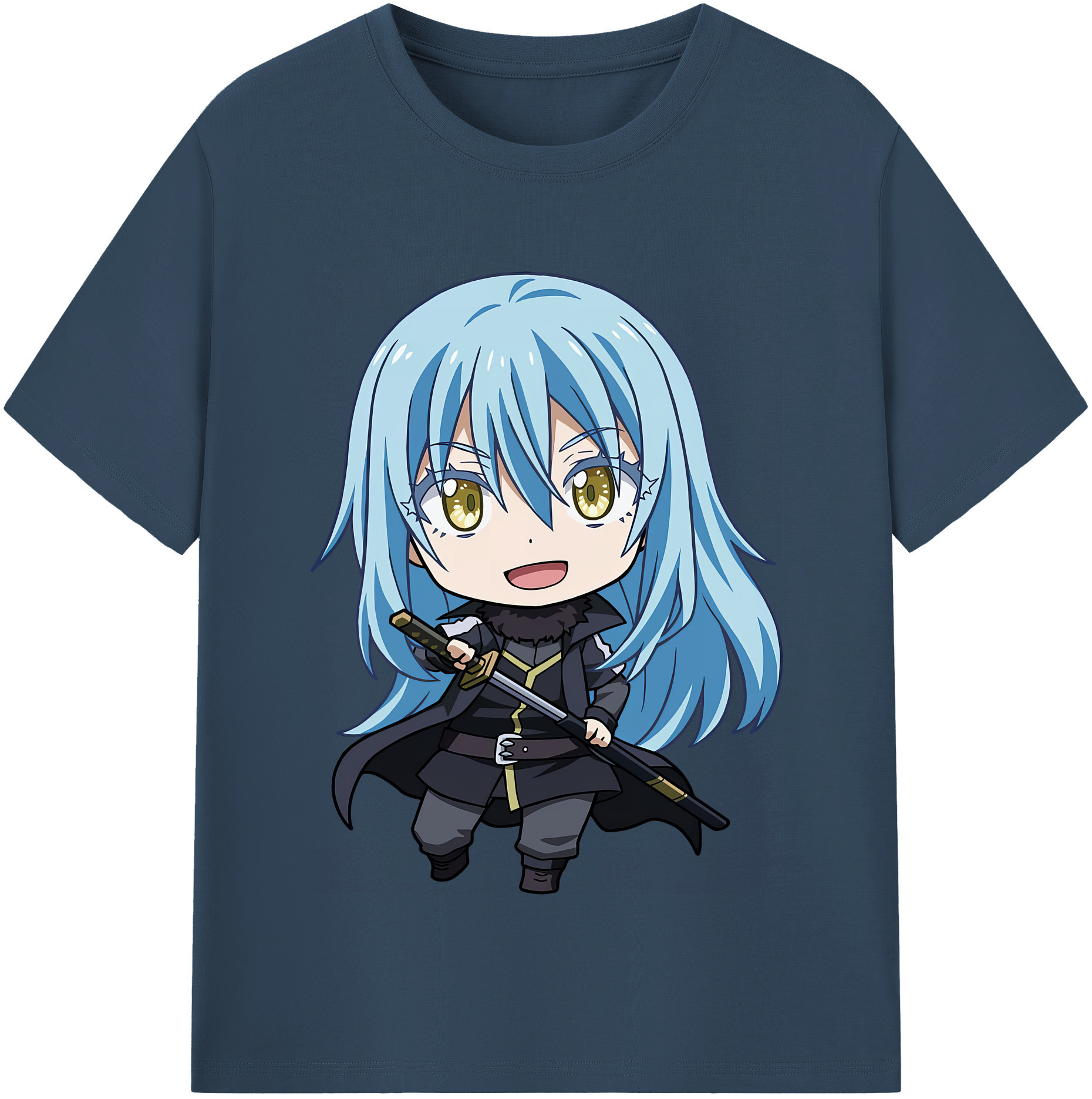 （画像用） 転スラ Regarding Reincarnated to Slime 綿100％半袖Tシャツ（フロントプリント）