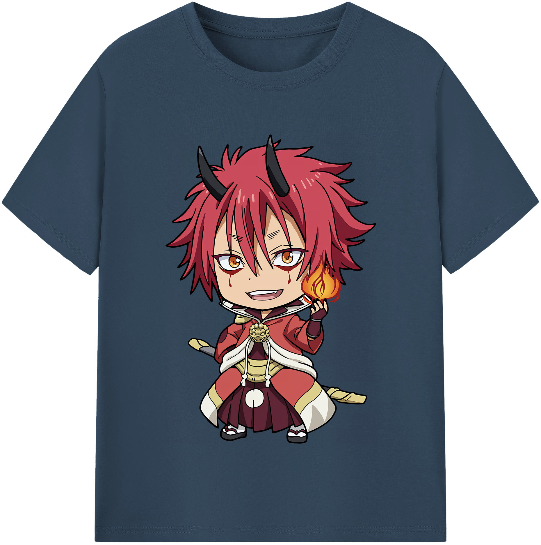 （画像用） 転スラ Regarding Reincarnated to Slime 綿100％半袖Tシャツ（フロントプリント）
