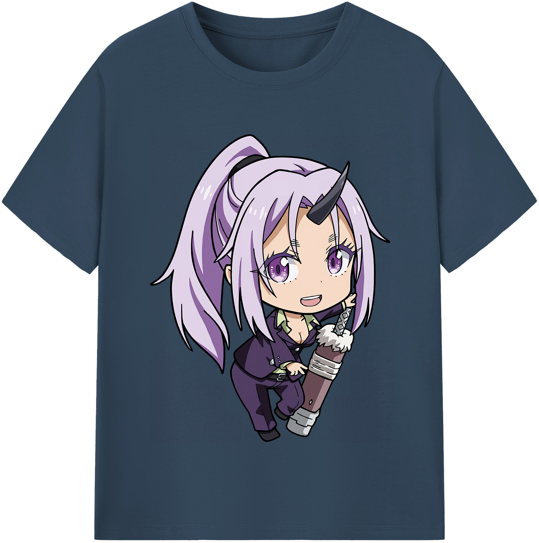 （画像用） 転スラ Regarding Reincarnated to Slime 綿100％半袖Tシャツ（フロントプリント）