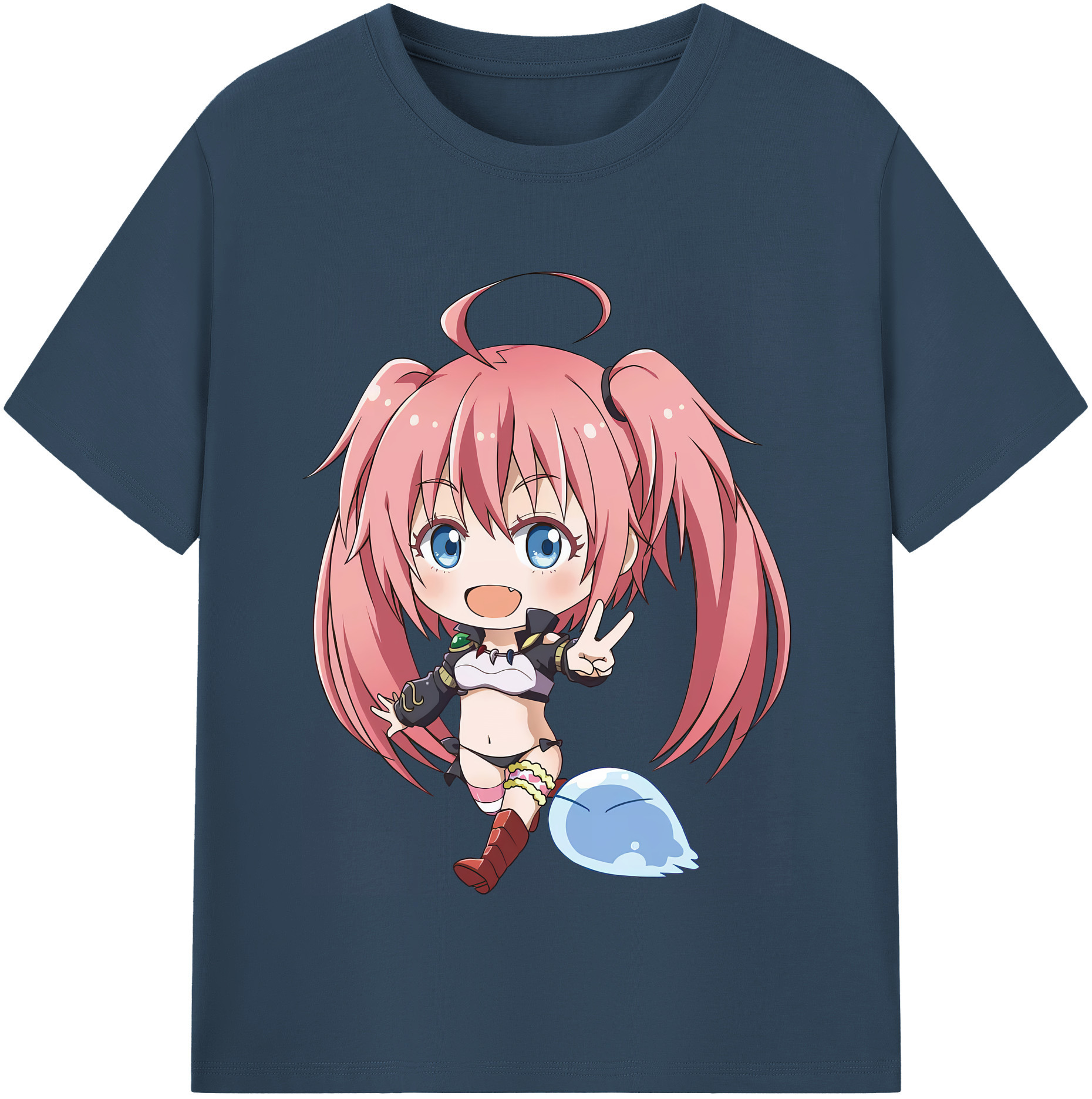 （画像用） 転スラ Regarding Reincarnated to Slime 綿100％半袖Tシャツ（フロントプリント）