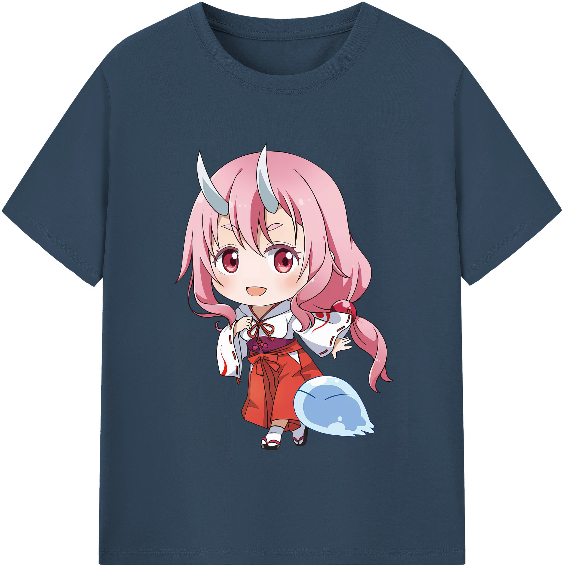 （画像用） 転スラ Regarding Reincarnated to Slime 綿100％半袖Tシャツ（フロントプリント）