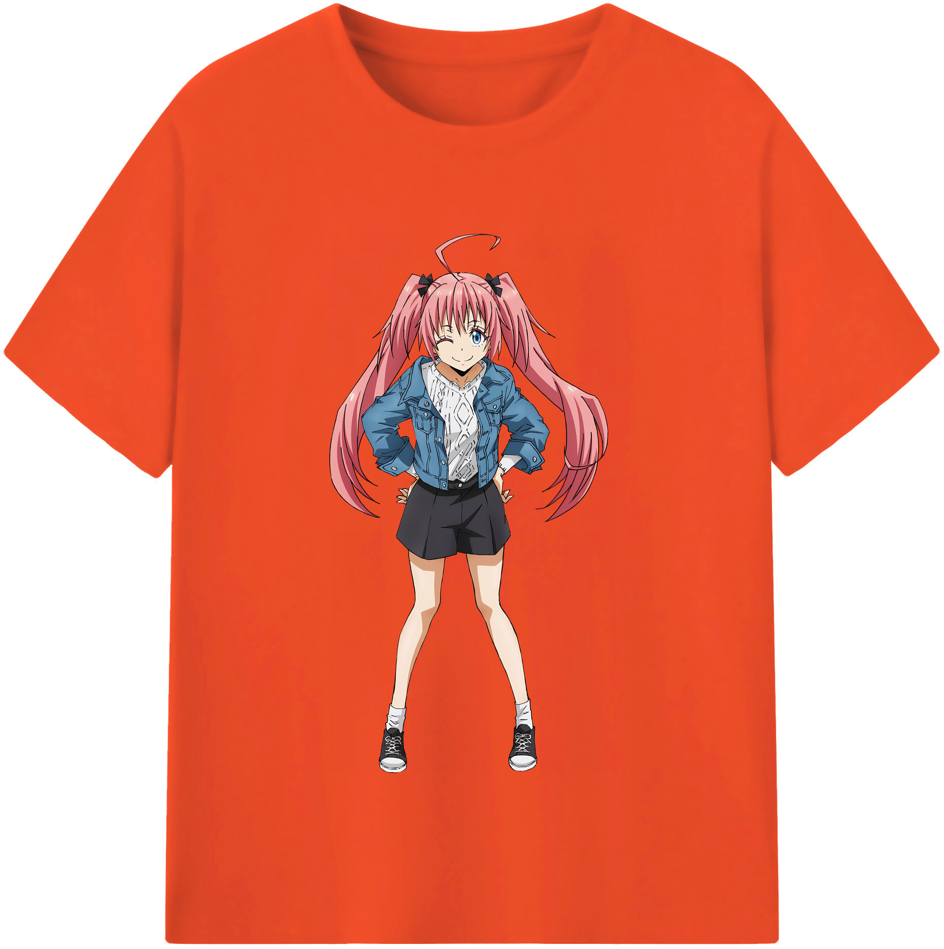 （画像用） 転スラ Regarding Reincarnated to Slime 綿100％半袖Tシャツ（フロントプリント）