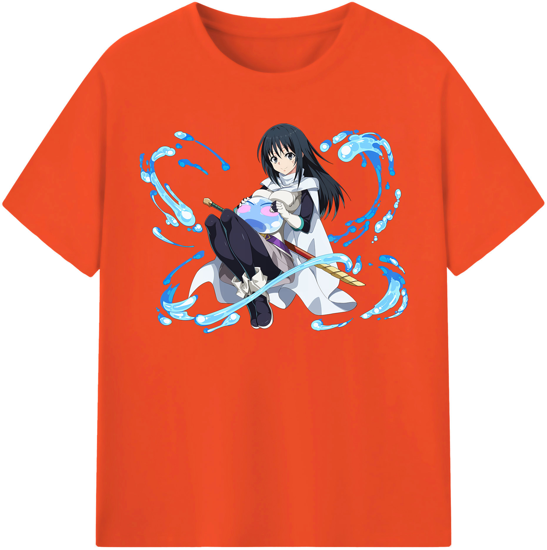 （画像用） 転スラ Regarding Reincarnated to Slime 綿100％半袖Tシャツ（フロントプリント）