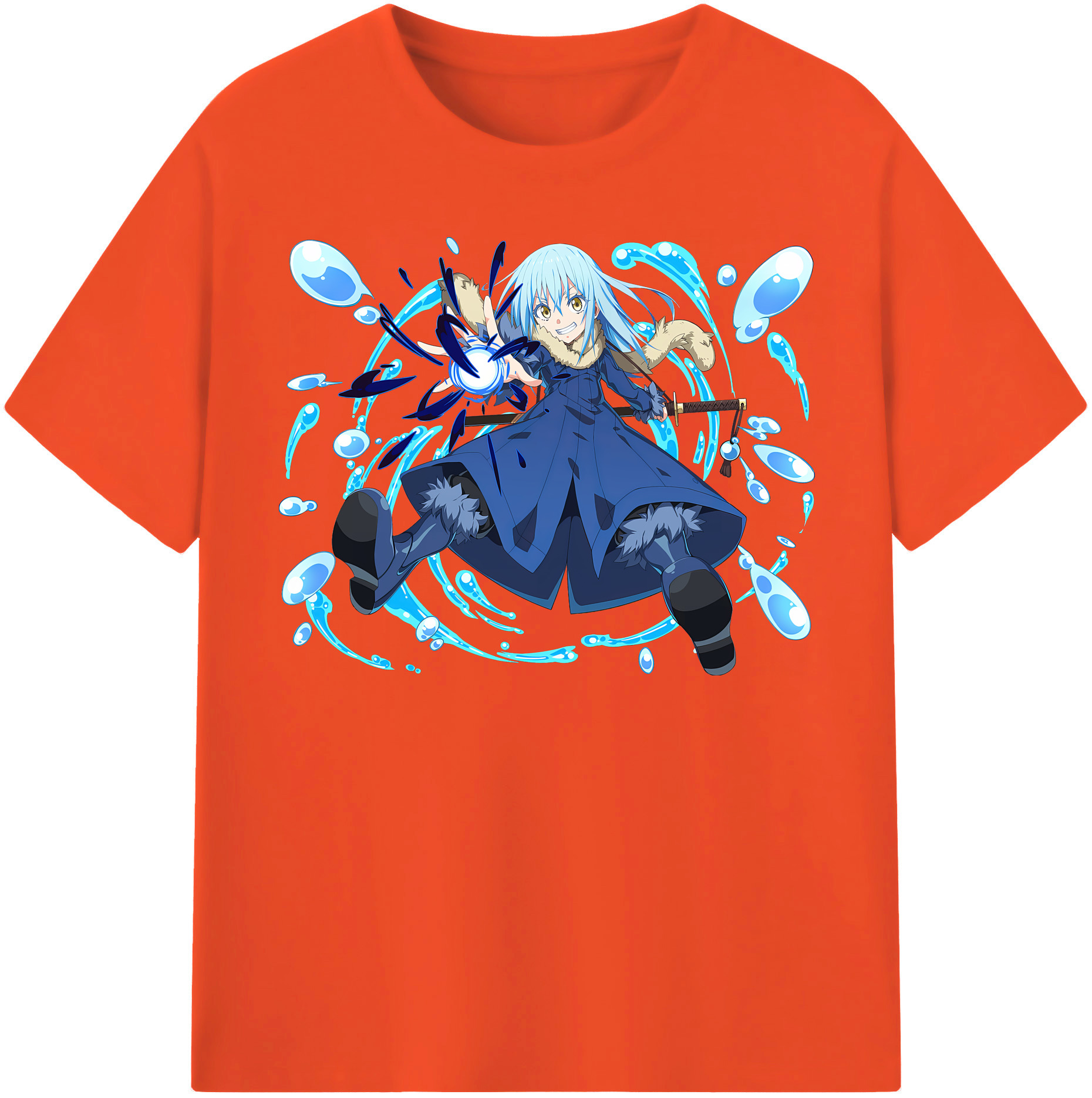 （画像用） 転スラ Regarding Reincarnated to Slime 綿100％半袖Tシャツ（フロントプリント）