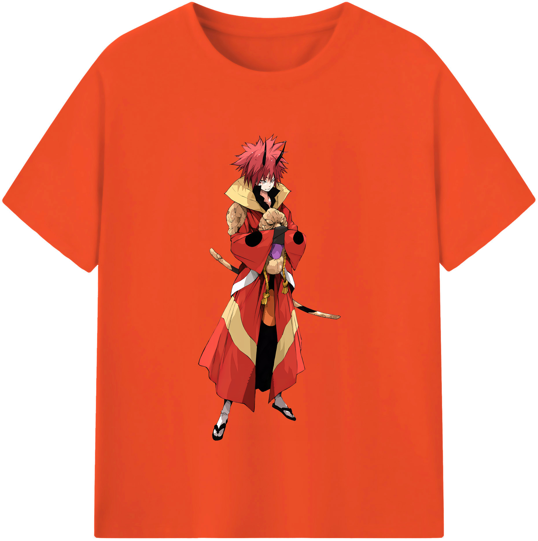 （画像用） 転スラ Regarding Reincarnated to Slime 綿100％半袖Tシャツ（フロントプリント）
