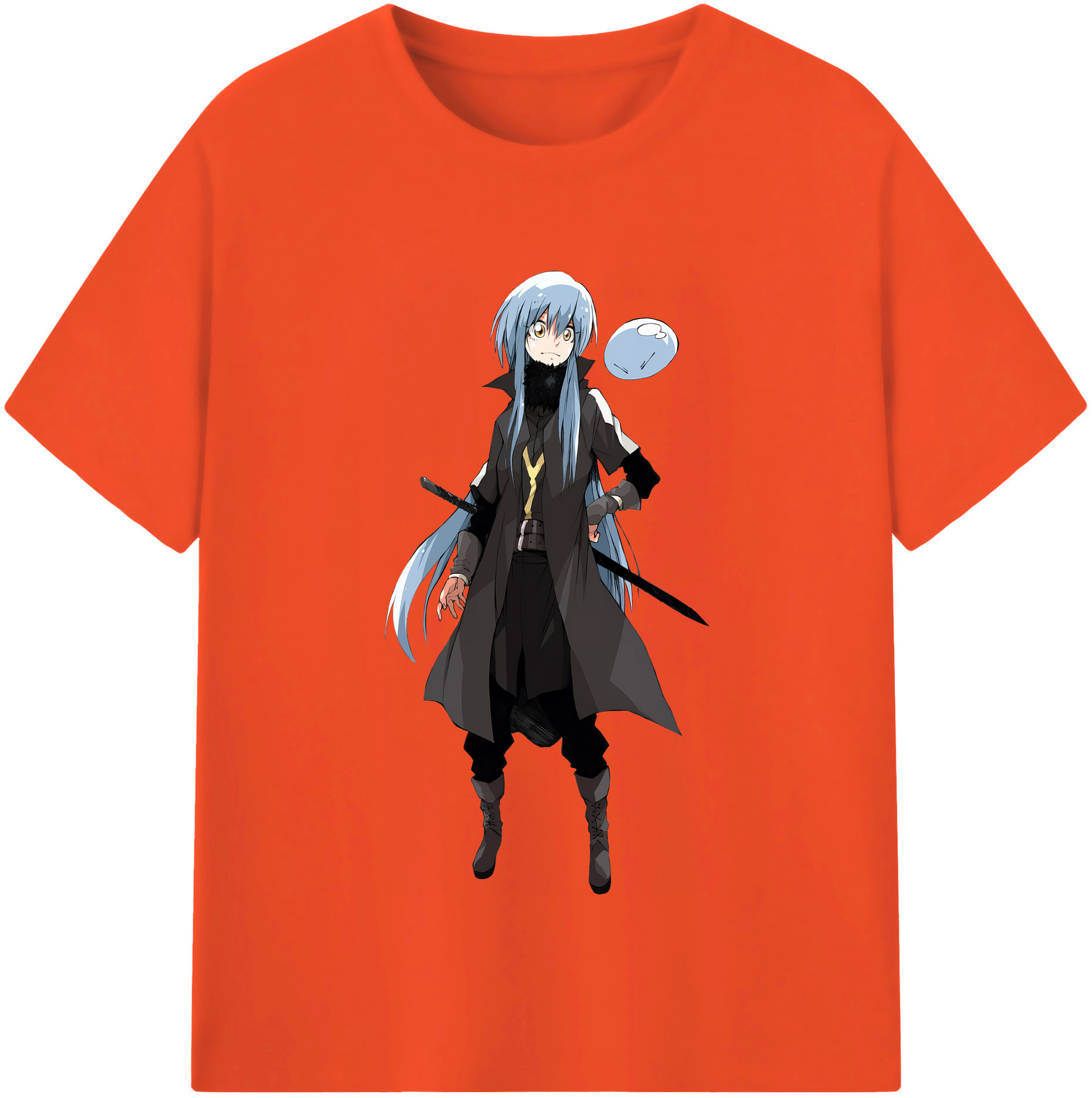 （画像用） 転スラ Regarding Reincarnated to Slime 綿100％半袖Tシャツ（フロントプリント）