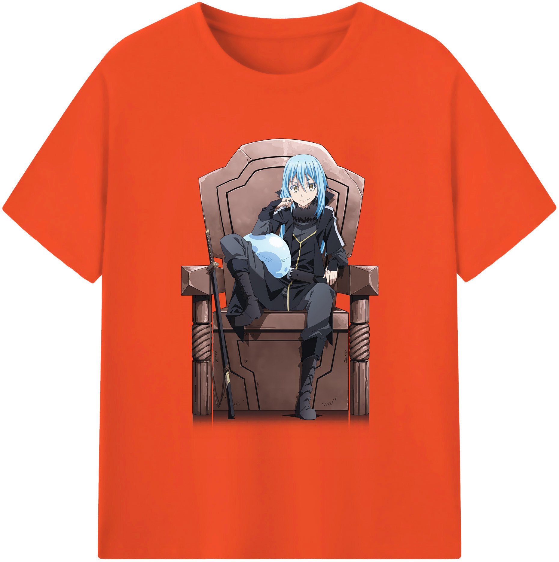 （画像用） 転スラ Regarding Reincarnated to Slime 綿100％半袖Tシャツ（フロントプリント）