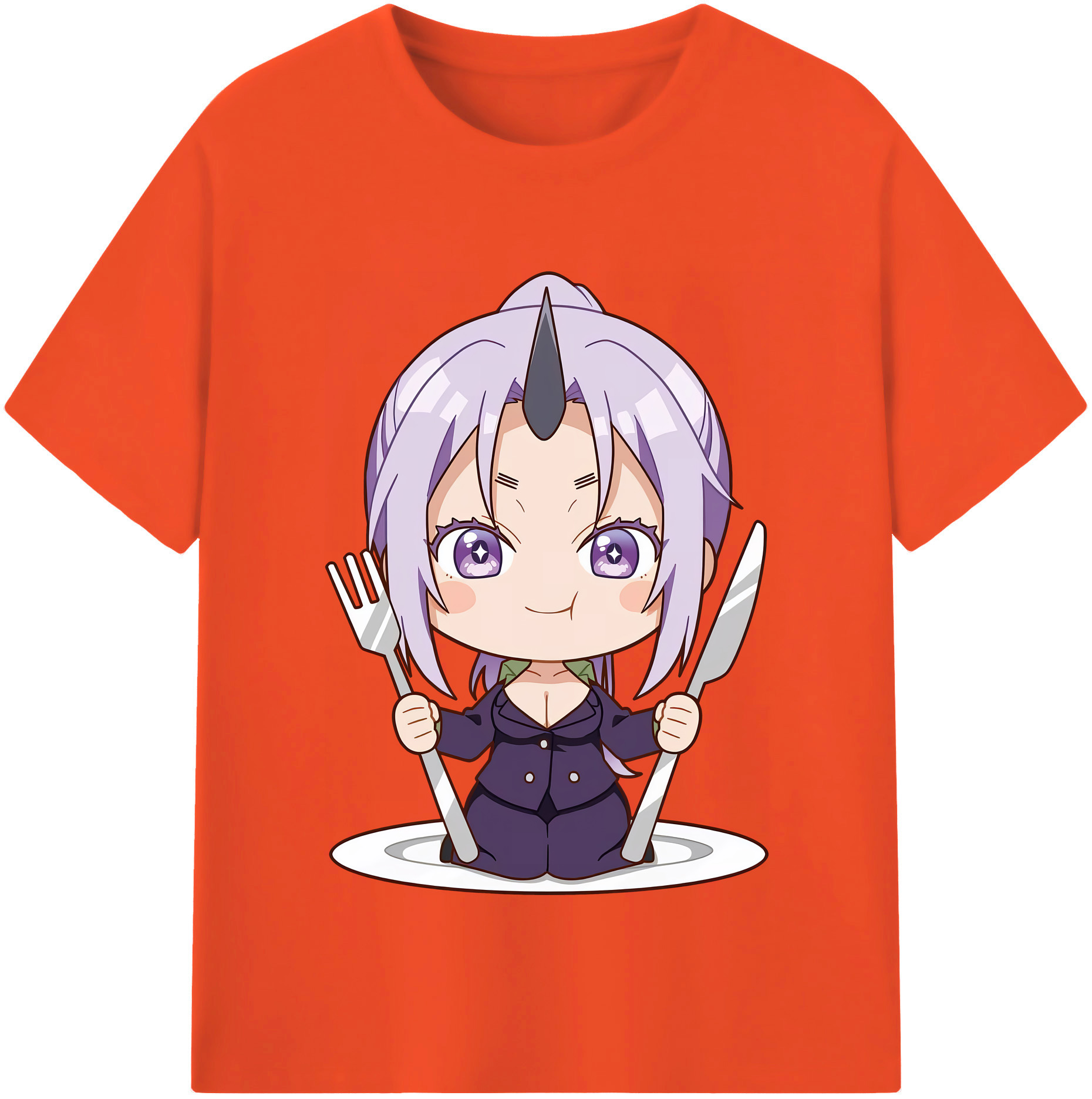（画像用） 転スラ Regarding Reincarnated to Slime 綿100％半袖Tシャツ（フロントプリント）