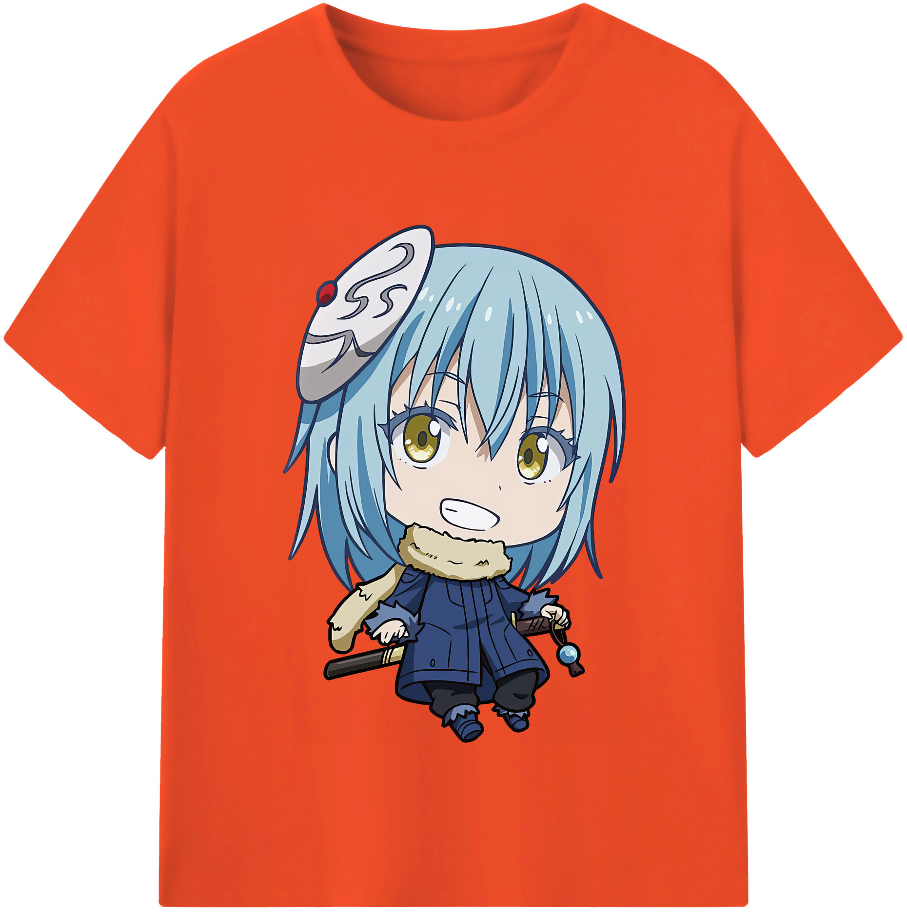 （画像用） 転スラ Regarding Reincarnated to Slime 綿100％半袖Tシャツ（フロントプリント）