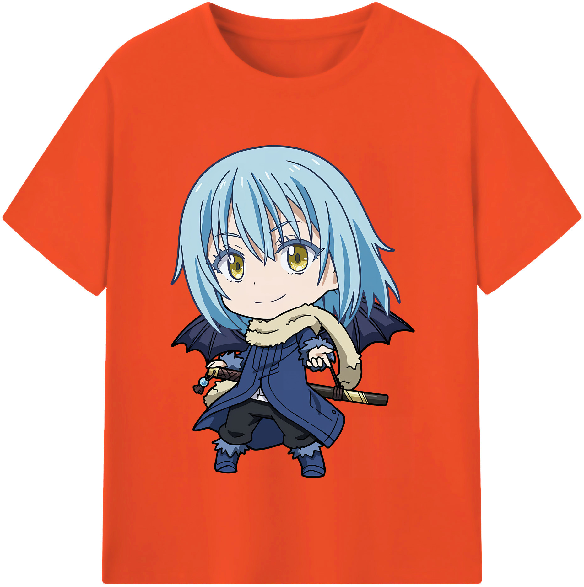（画像用） 転スラ Regarding Reincarnated to Slime 綿100％半袖Tシャツ（フロントプリント）