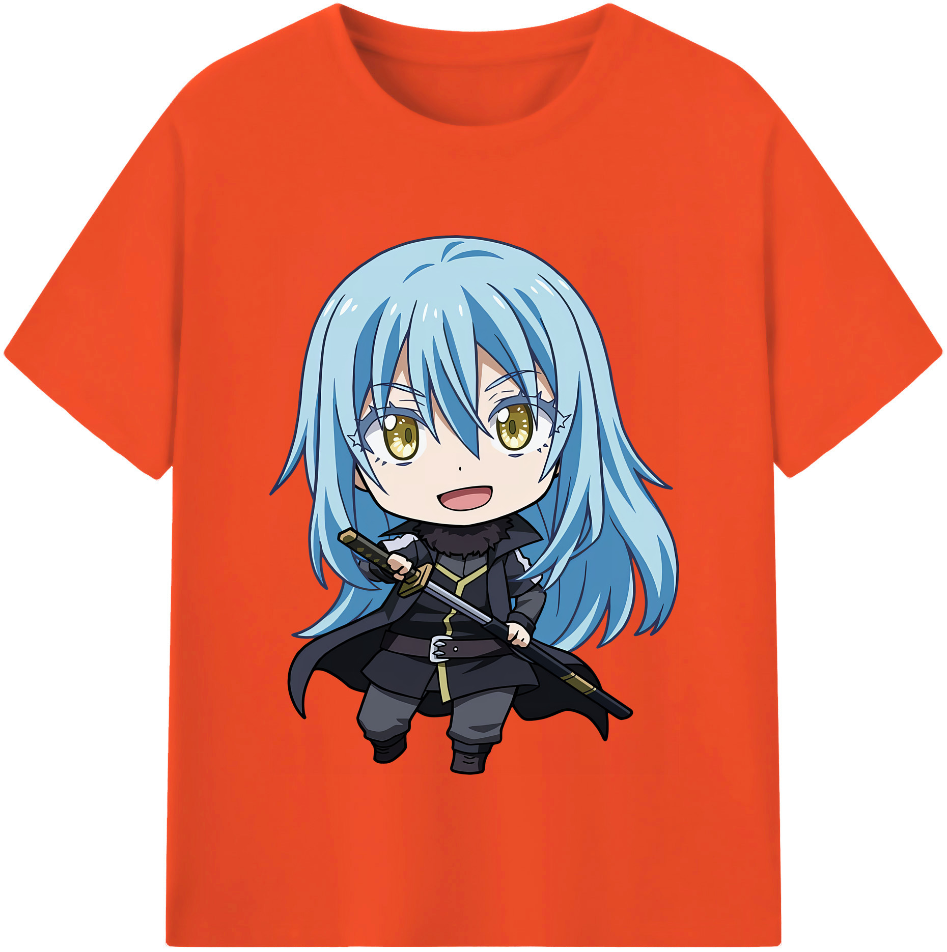 （画像用） 転スラ Regarding Reincarnated to Slime 綿100％半袖Tシャツ（フロントプリント）