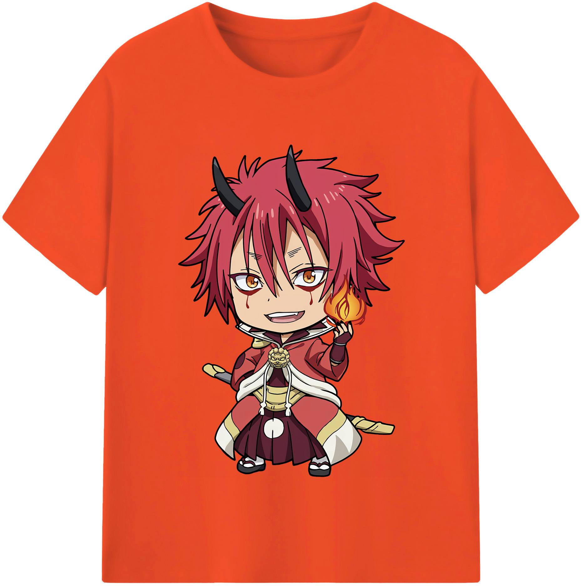 （画像用） 転スラ Regarding Reincarnated to Slime 綿100％半袖Tシャツ（フロントプリント）