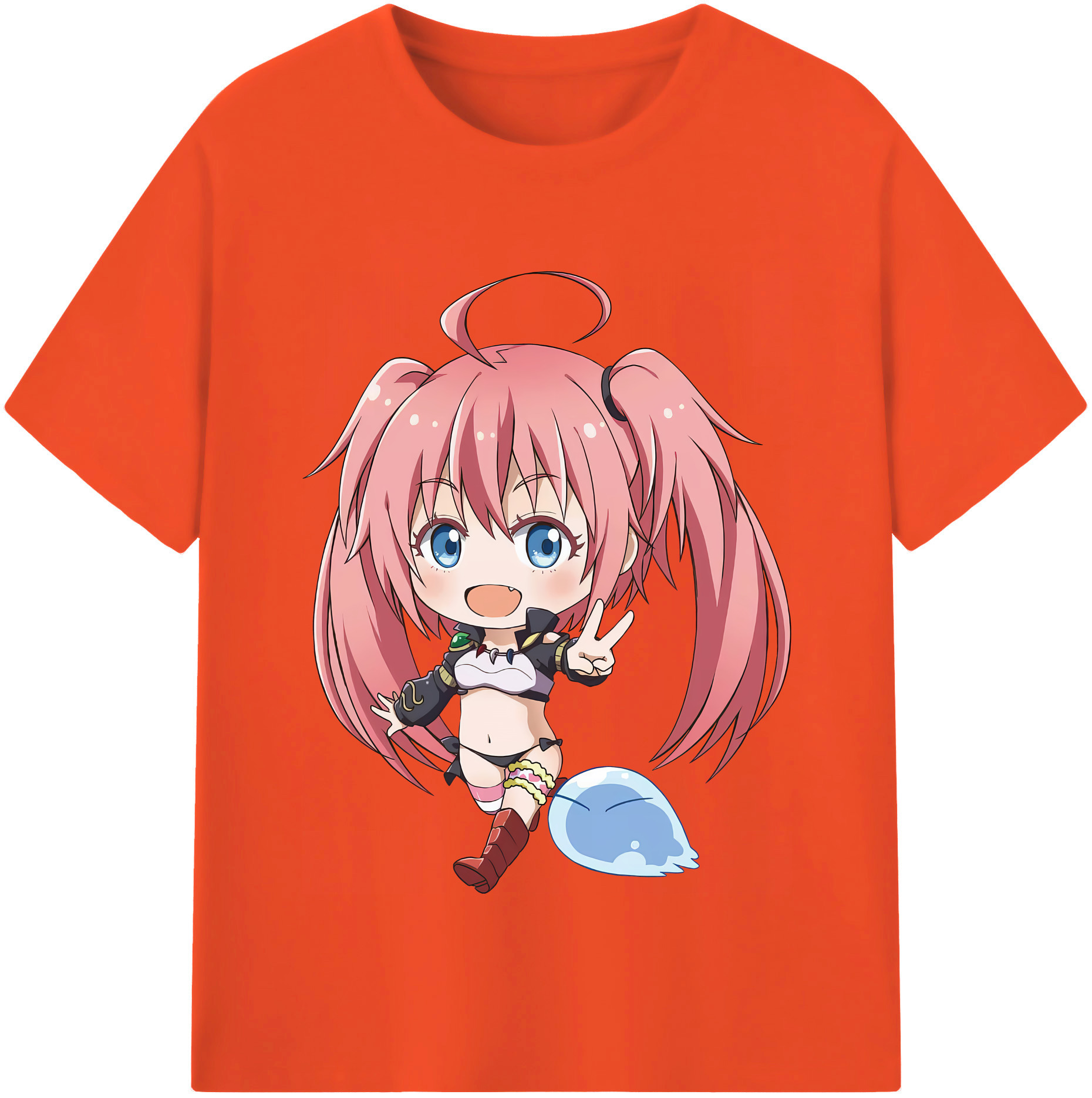 （画像用） 転スラ Regarding Reincarnated to Slime 綿100％半袖Tシャツ（フロントプリント）