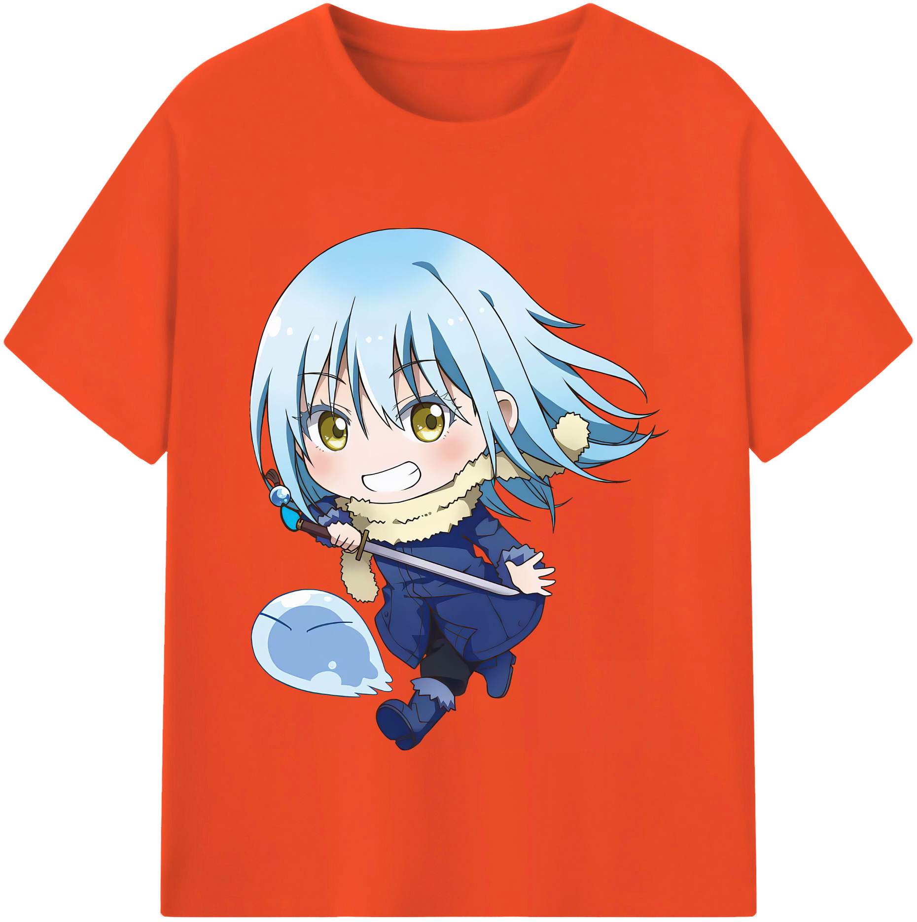 （画像用） 転スラ Regarding Reincarnated to Slime 綿100％半袖Tシャツ（フロントプリント）