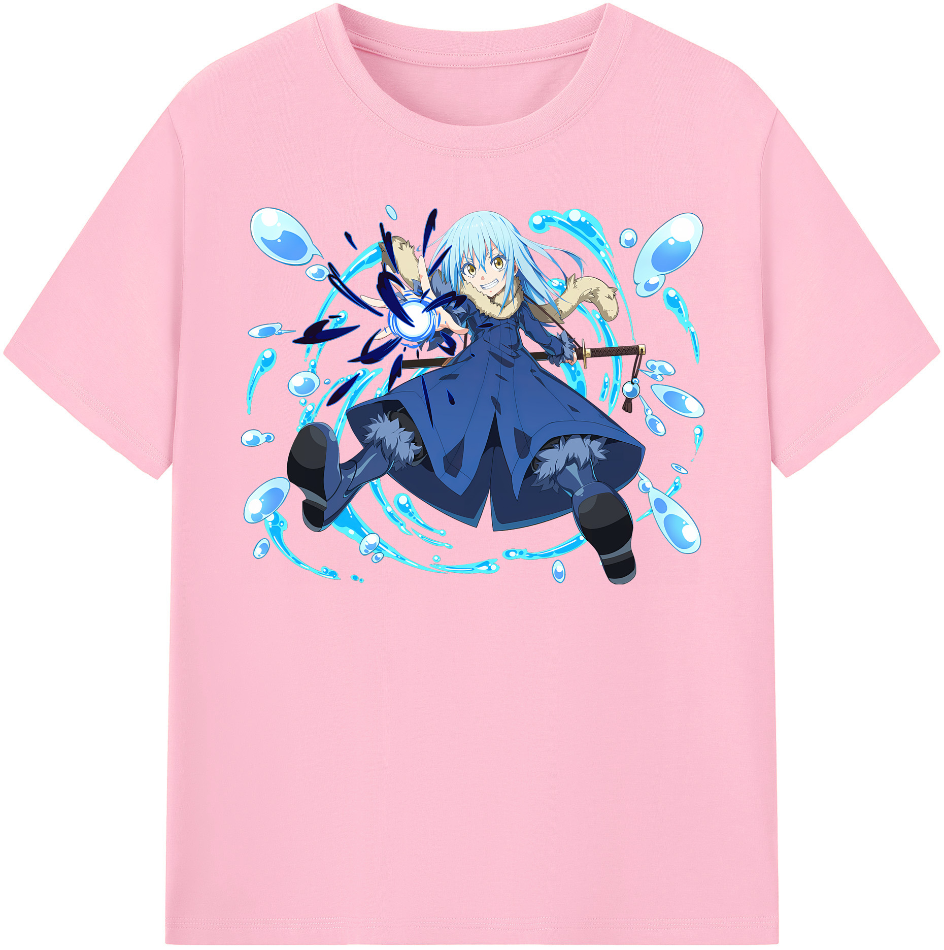 （画像用） 転スラ Regarding Reincarnated to Slime 綿100％半袖Tシャツ（フロントプリント）