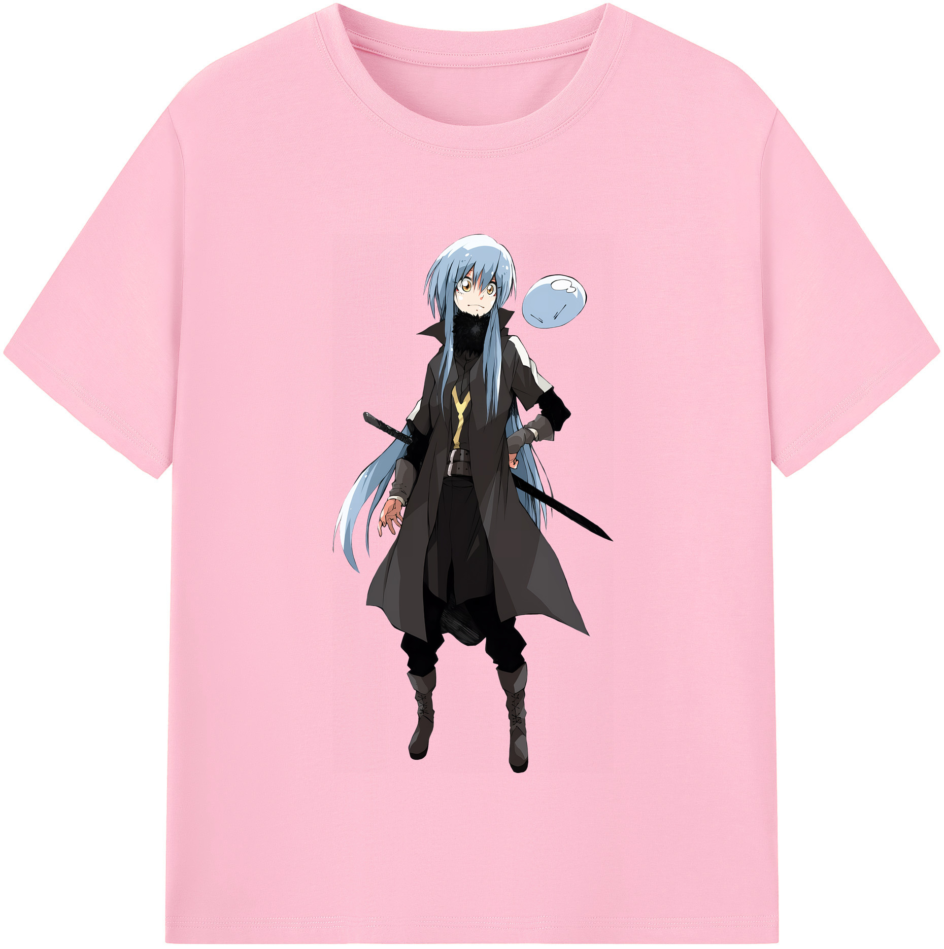 （画像用） 転スラ Regarding Reincarnated to Slime 綿100％半袖Tシャツ（フロントプリント）