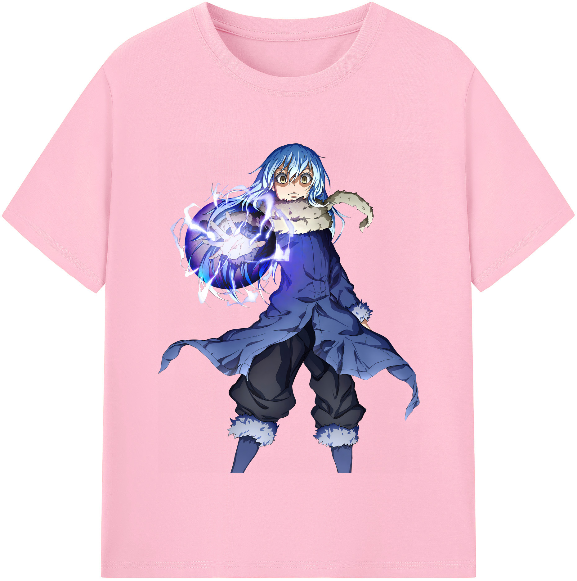 （画像用） 転スラ Regarding Reincarnated to Slime 綿100％半袖Tシャツ（フロントプリント）