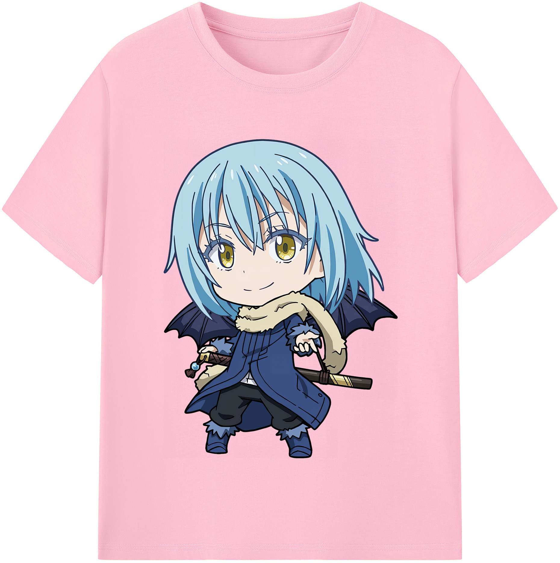 （画像用） 転スラ Regarding Reincarnated to Slime 綿100％半袖Tシャツ（フロントプリント）