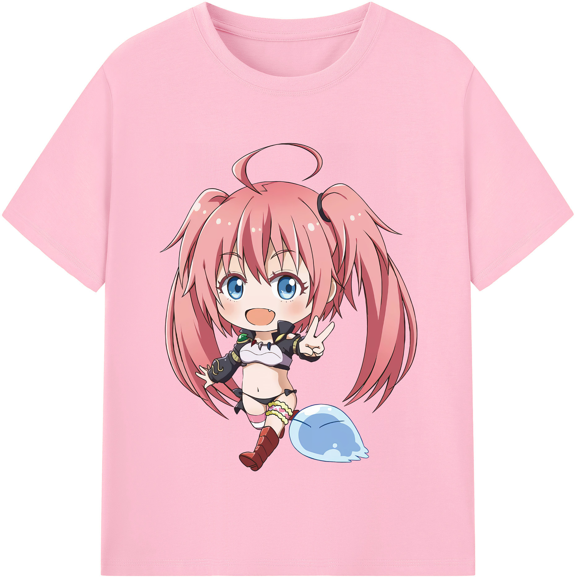 （画像用） 転スラ Regarding Reincarnated to Slime 綿100％半袖Tシャツ（フロントプリント）