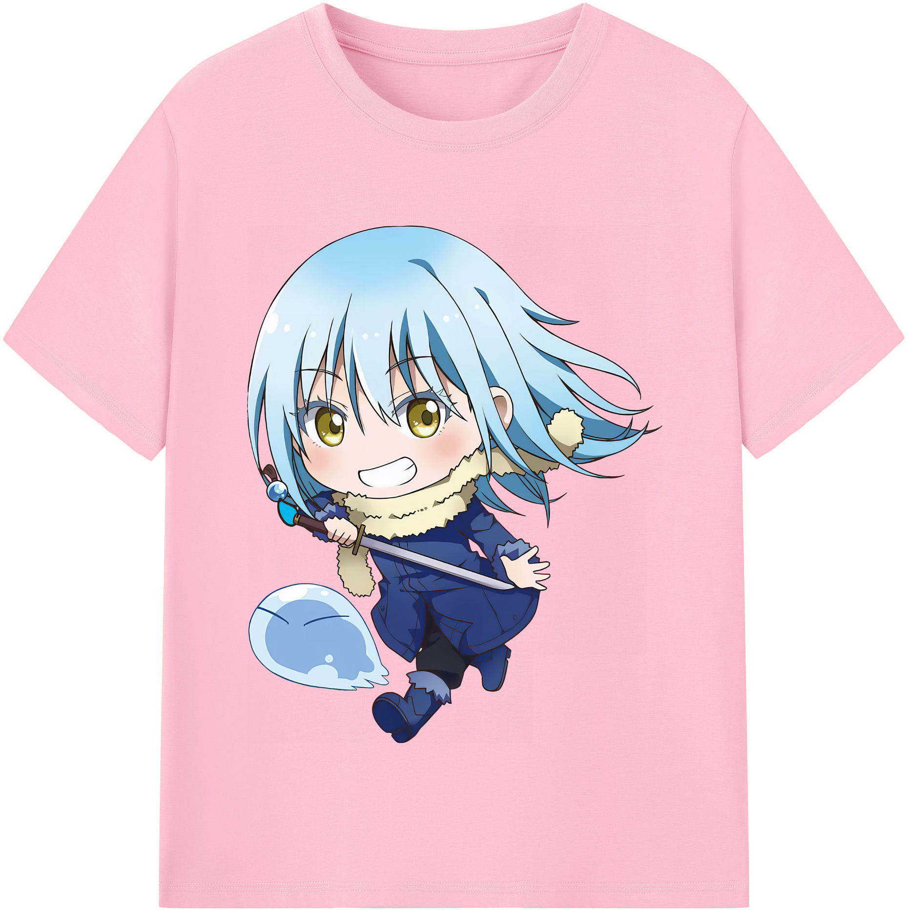 （画像用） 転スラ Regarding Reincarnated to Slime 綿100％半袖Tシャツ（フロントプリント）