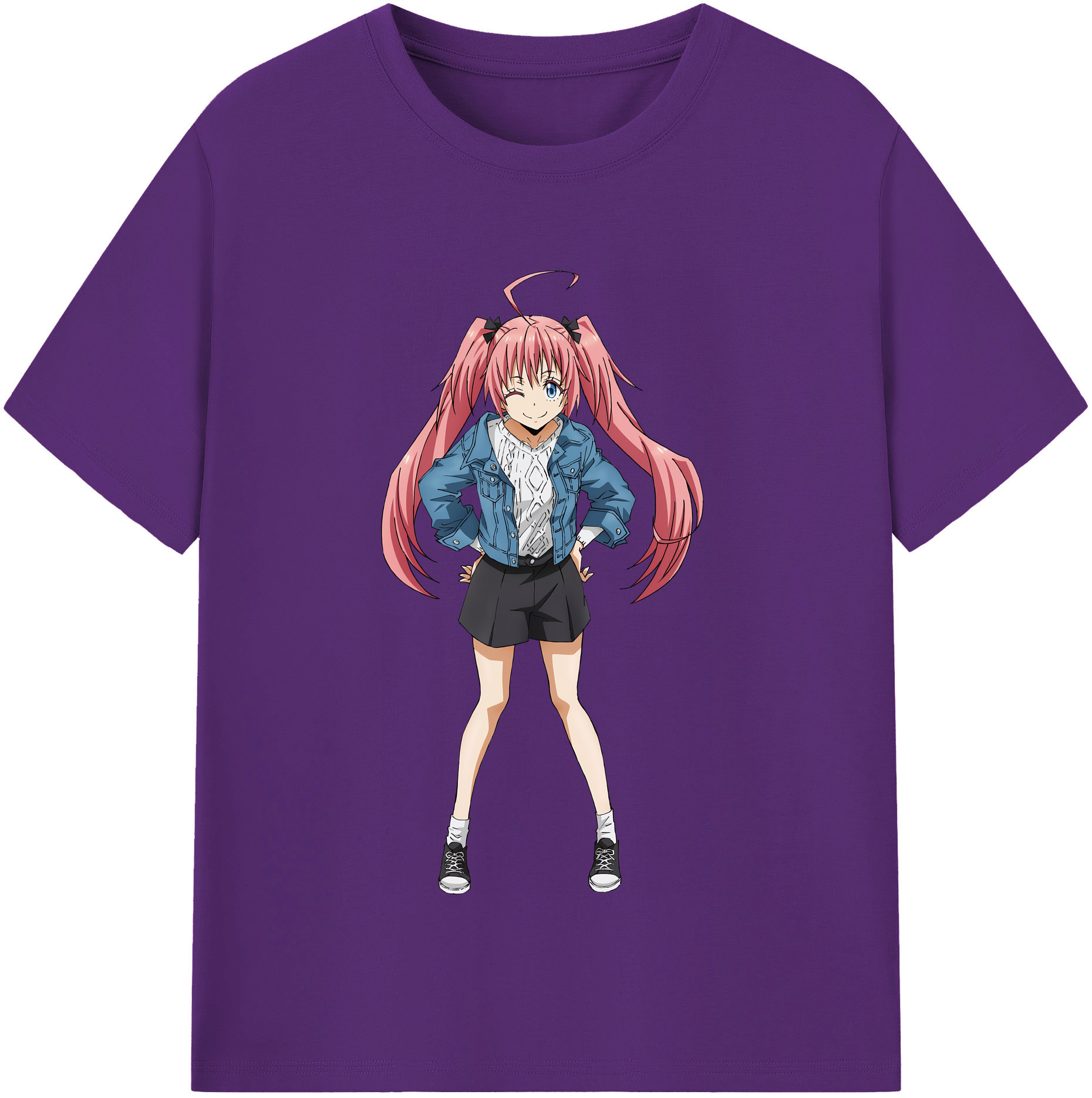 （画像用） 転スラ Regarding Reincarnated to Slime 綿100％半袖Tシャツ（フロントプリント）